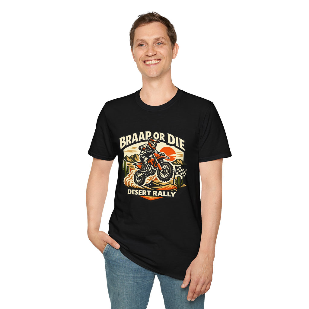 Desert Rally 'Braap or Die' Motorcycle T‑Shirt