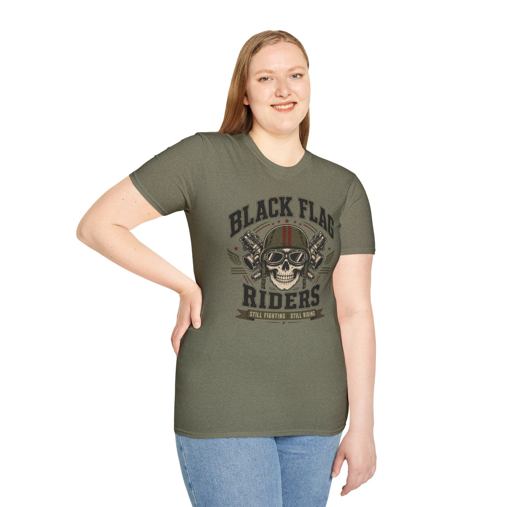 Black Flag Riders Skull T-Shirt