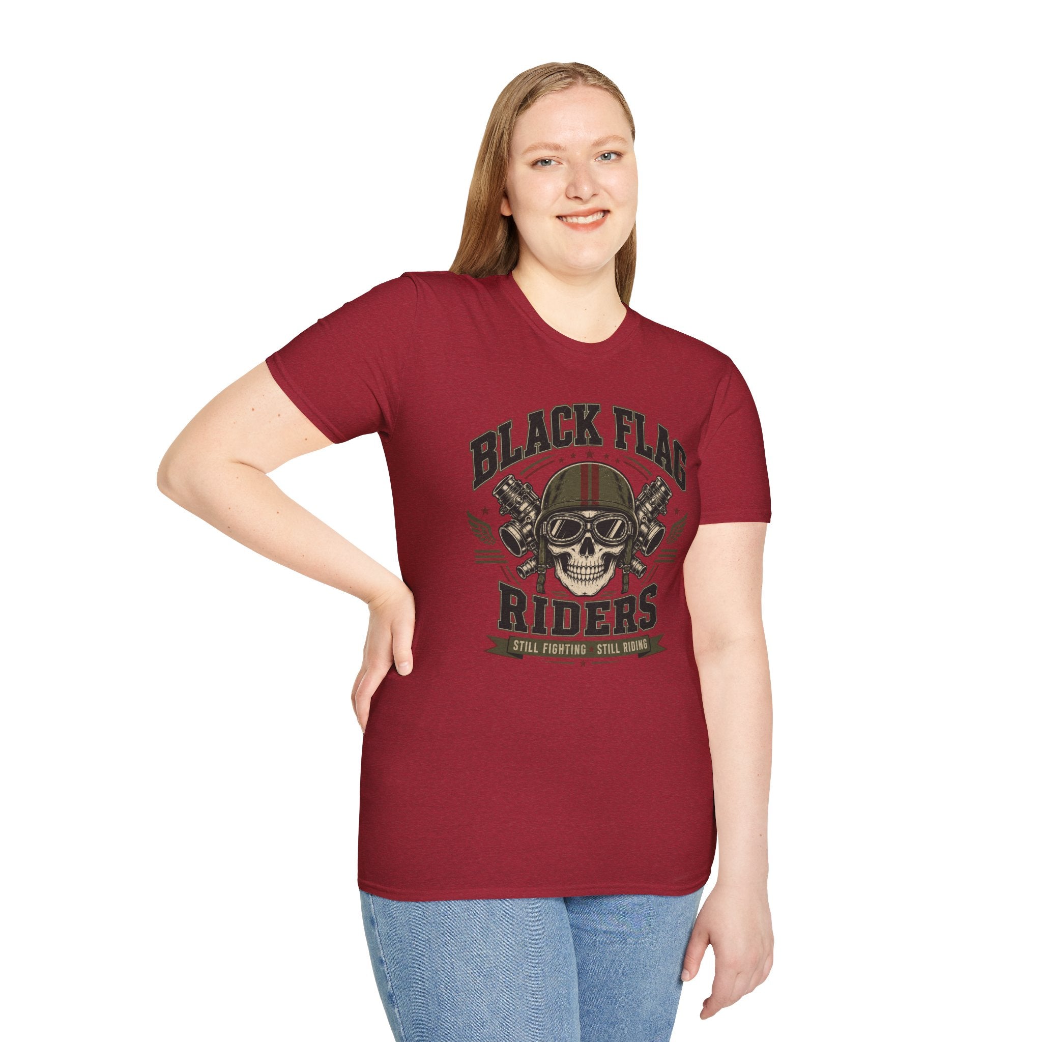 Black Flag Riders Skull T-Shirt