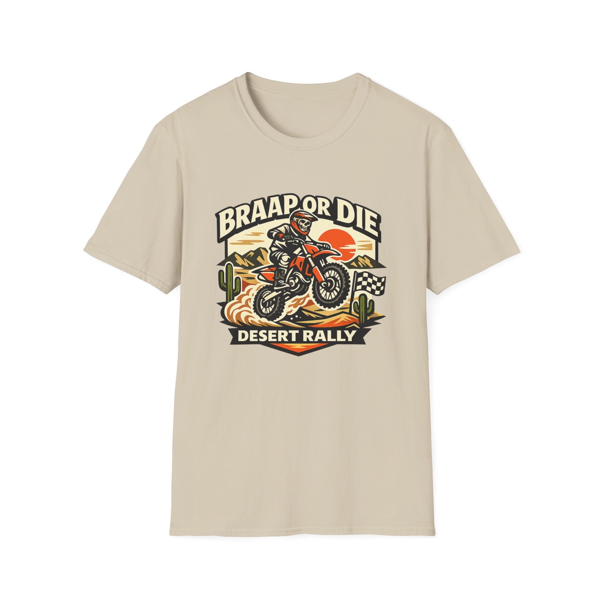 Desert Rally 'Braap or Die' Motorcycle T‑Shirt