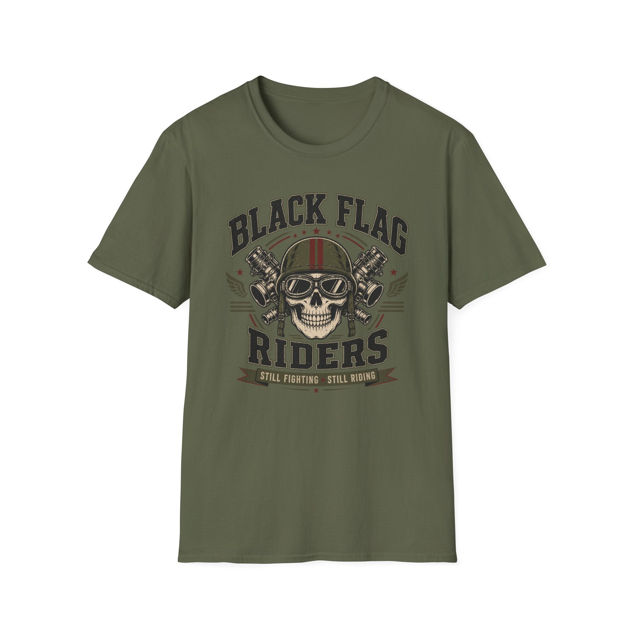 Black Flag Riders Skull T-Shirt