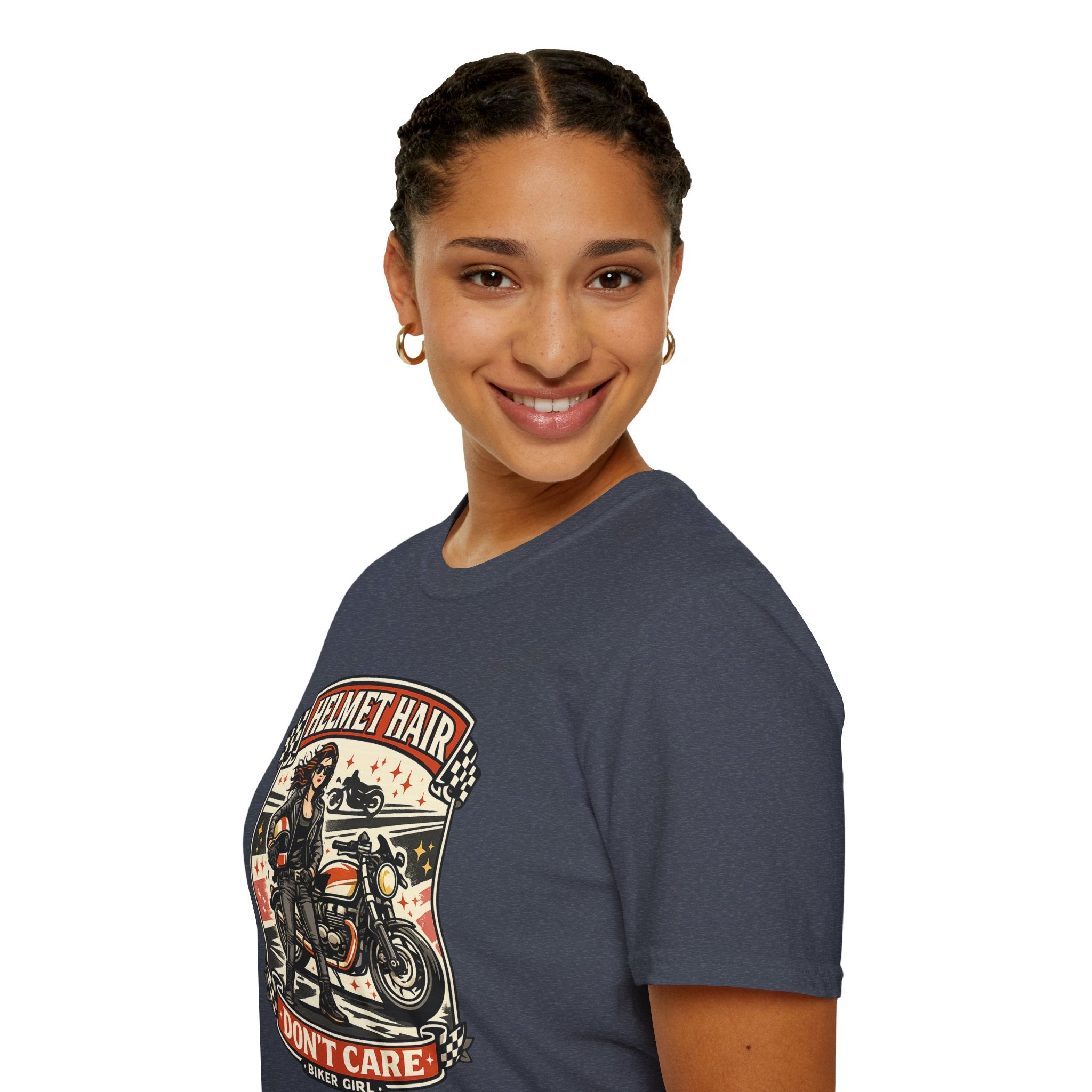 Helmet Hair Don't Care T-Shirt