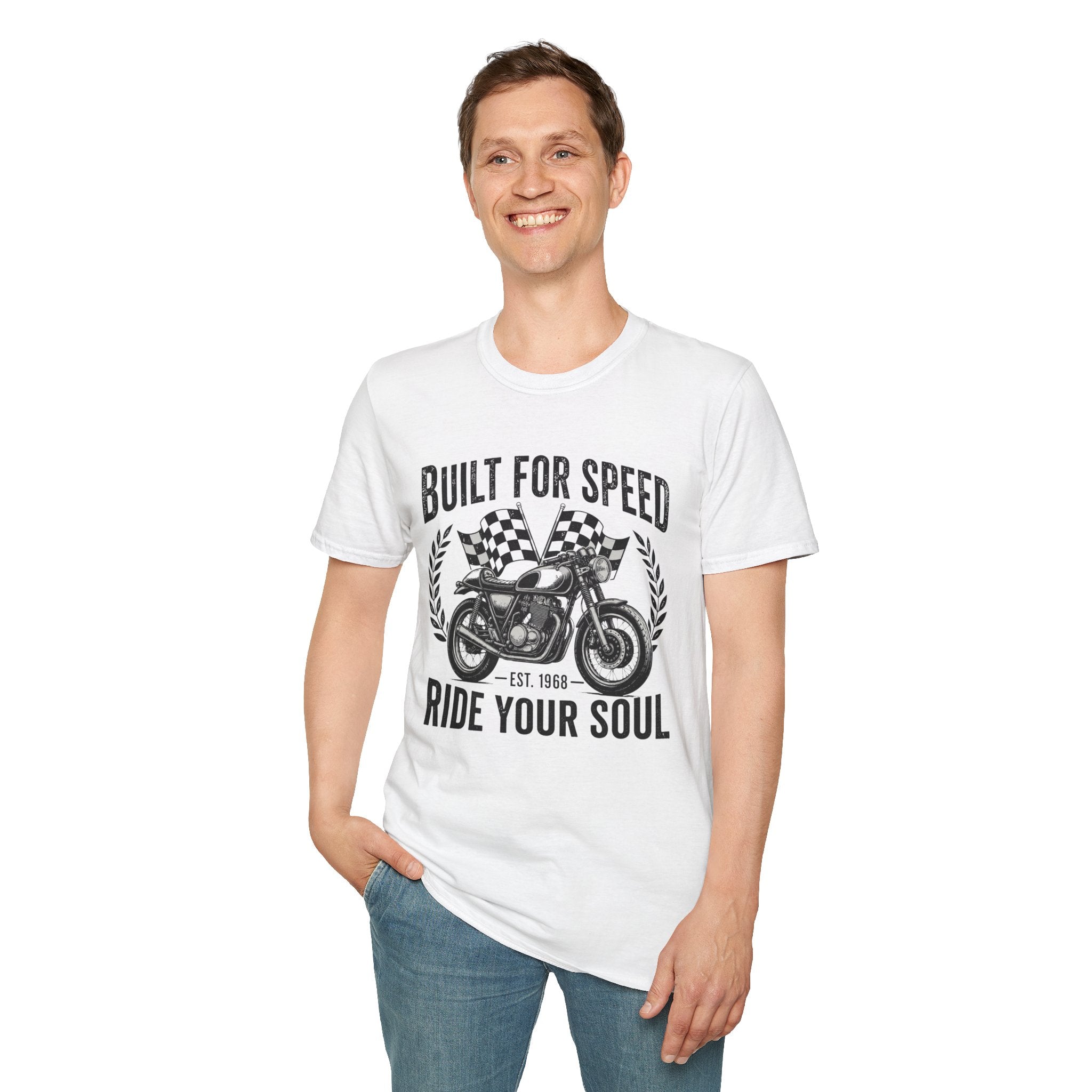 "Built for Speed, Ride Your Soul" Vintage Bike Tee
