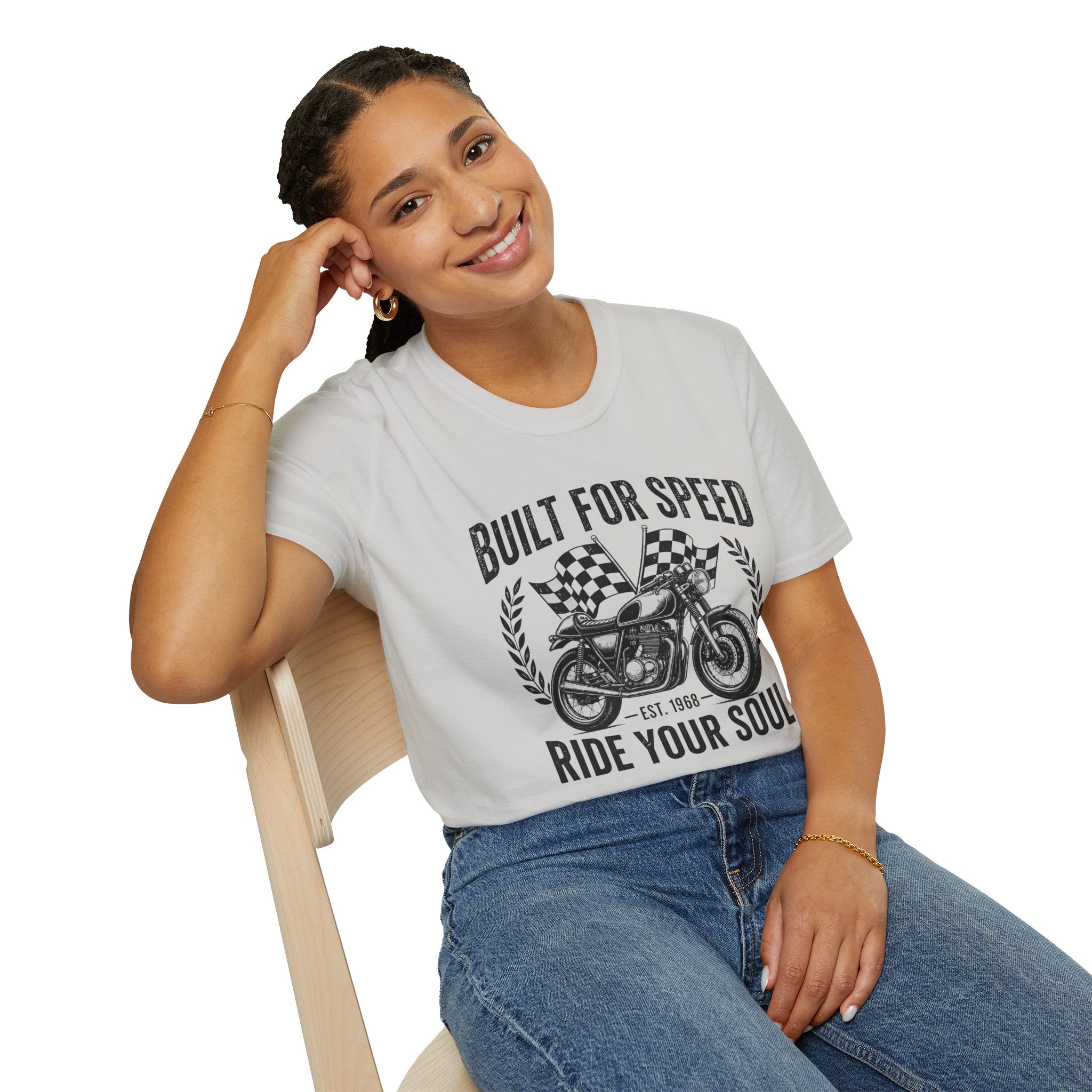 "Built for Speed, Ride Your Soul" Vintage Bike Tee