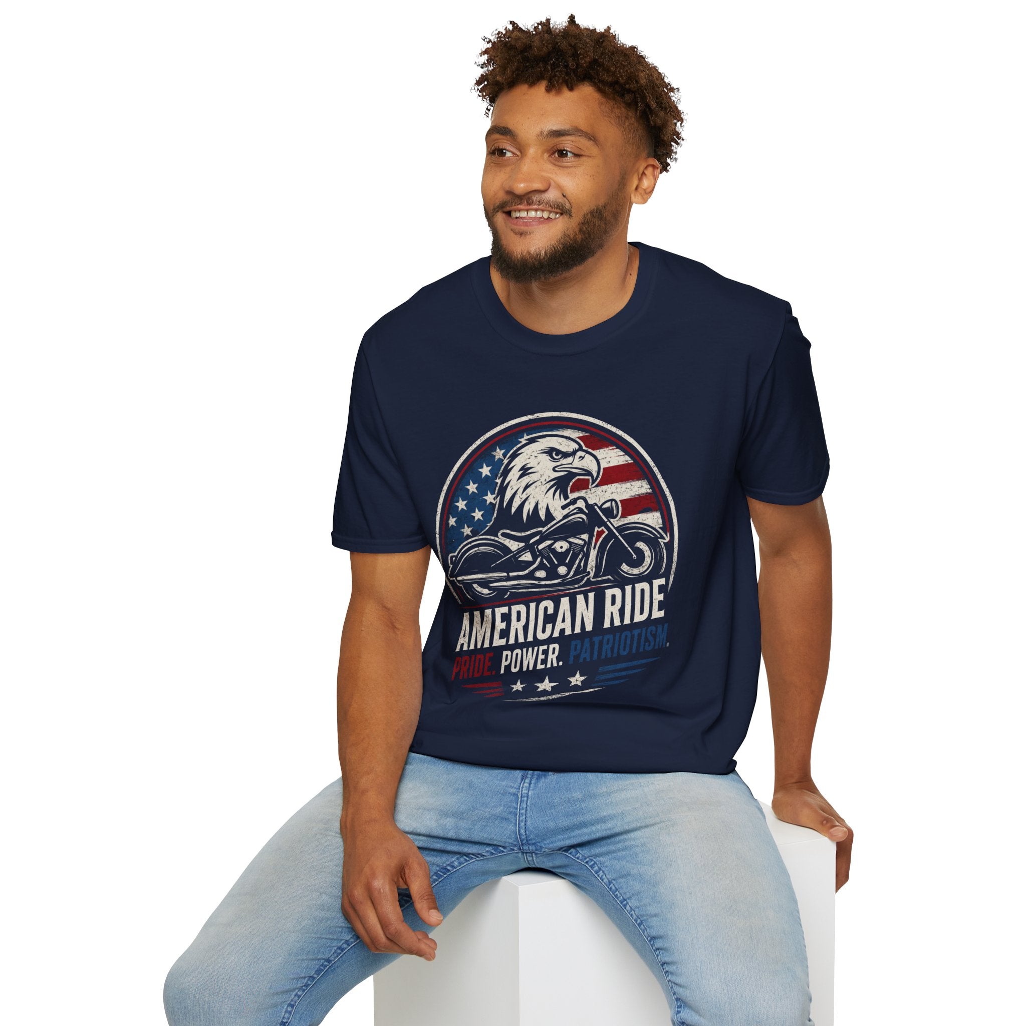 American Ride Pride. Power. Patriotism T-Shirt