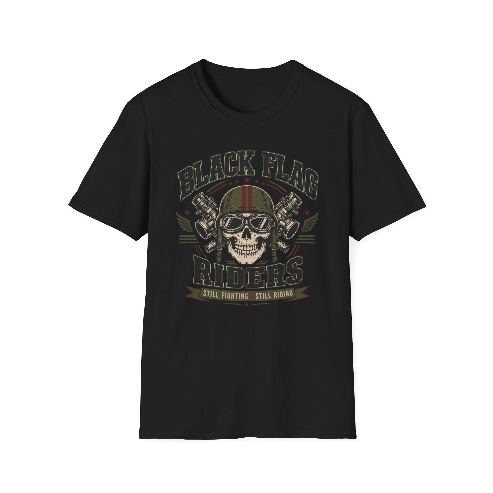 Black Flag Riders Skull T-Shirt
