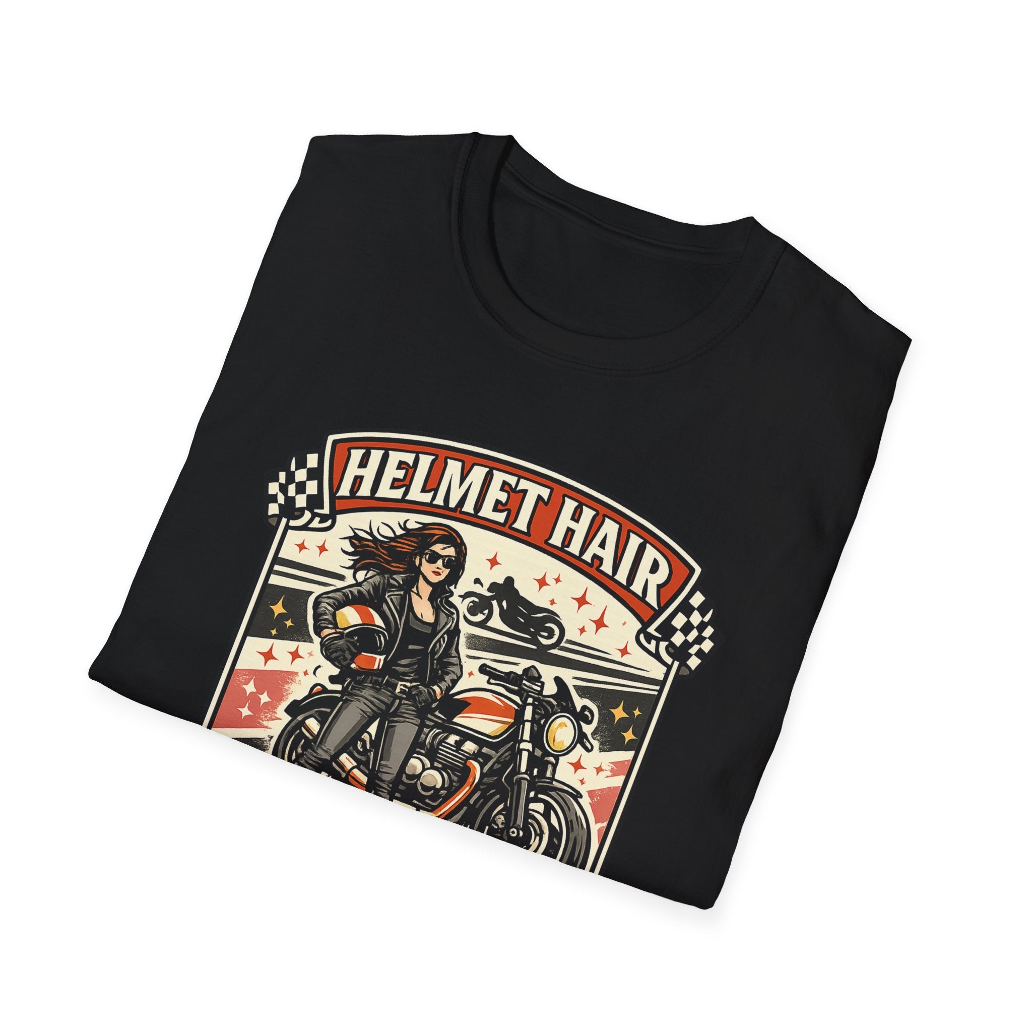 Helmet Hair Don't Care T-Shirt