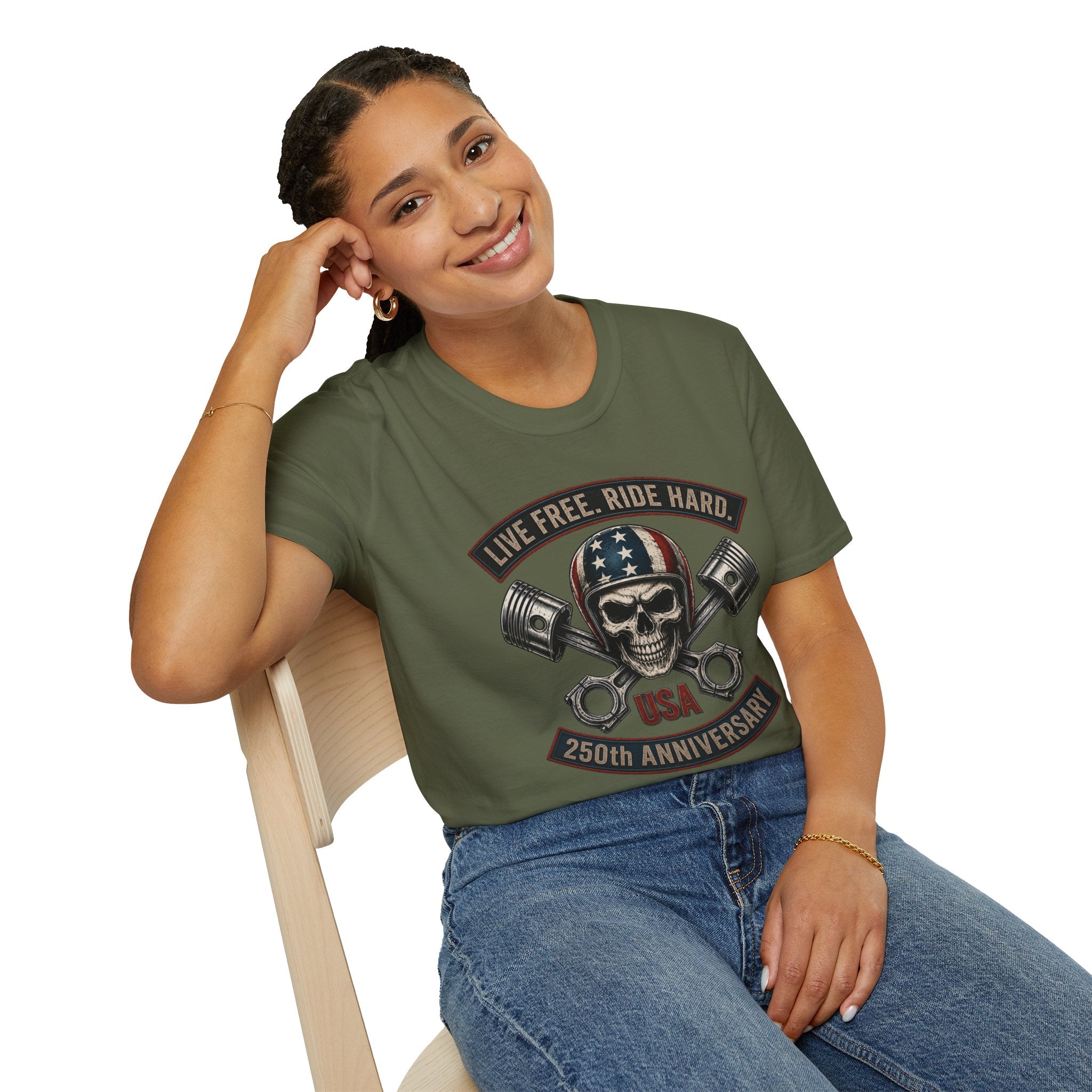 LIVE FREE RIDE HARD - 250TH ANNIVERSARY T-SHIRT