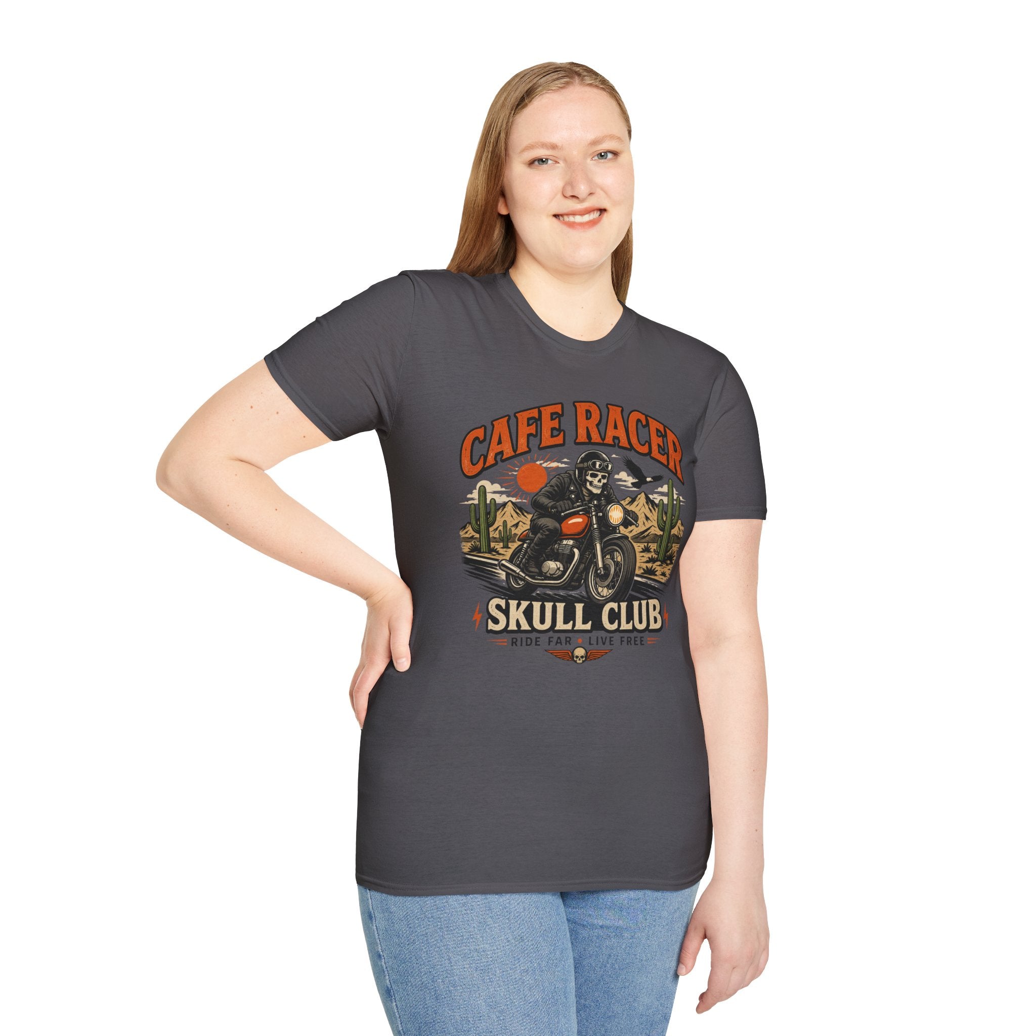 Cafe Racer Skull Club T-Shirt