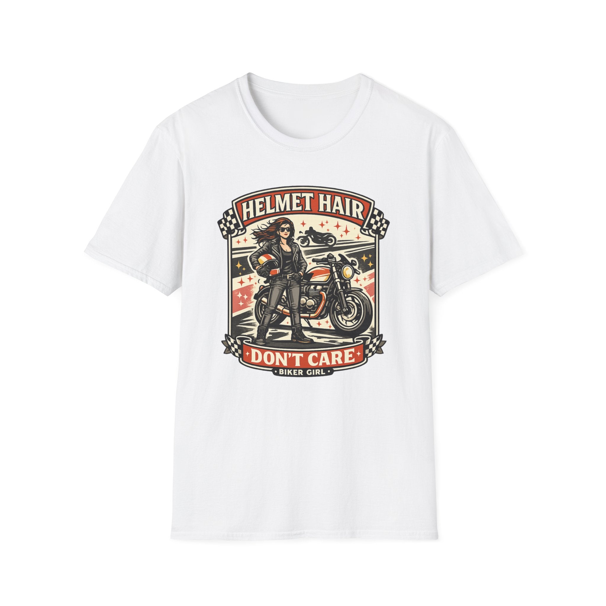 Helmet Hair Don't Care T-Shirt