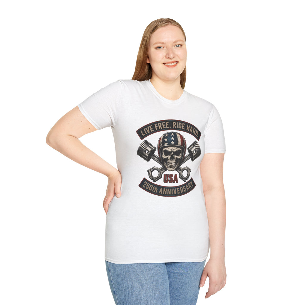LIVE FREE RIDE HARD - 250TH ANNIVERSARY T-SHIRT