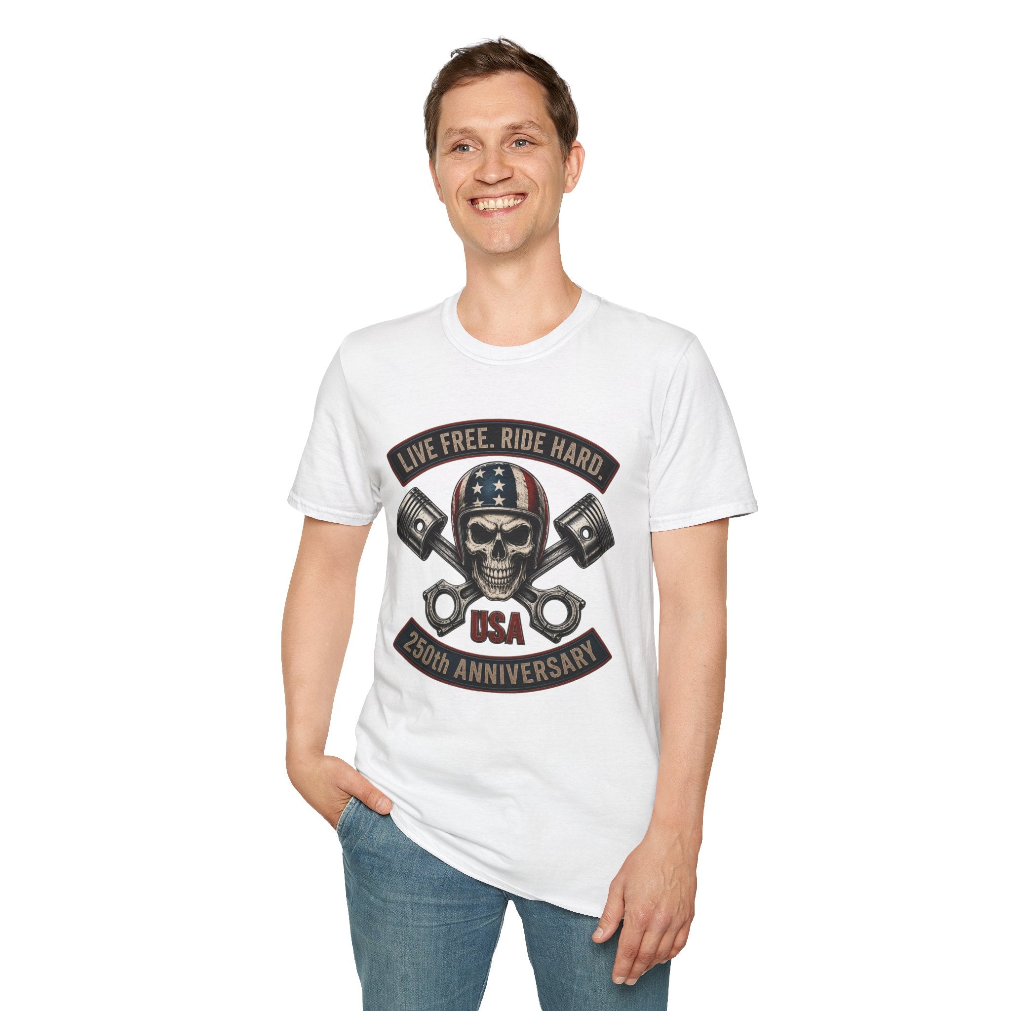 LIVE FREE RIDE HARD - 250TH ANNIVERSARY T-SHIRT