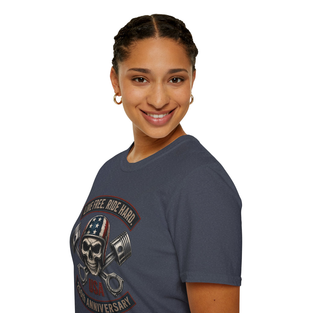 LIVE FREE RIDE HARD - 250TH ANNIVERSARY T-SHIRT