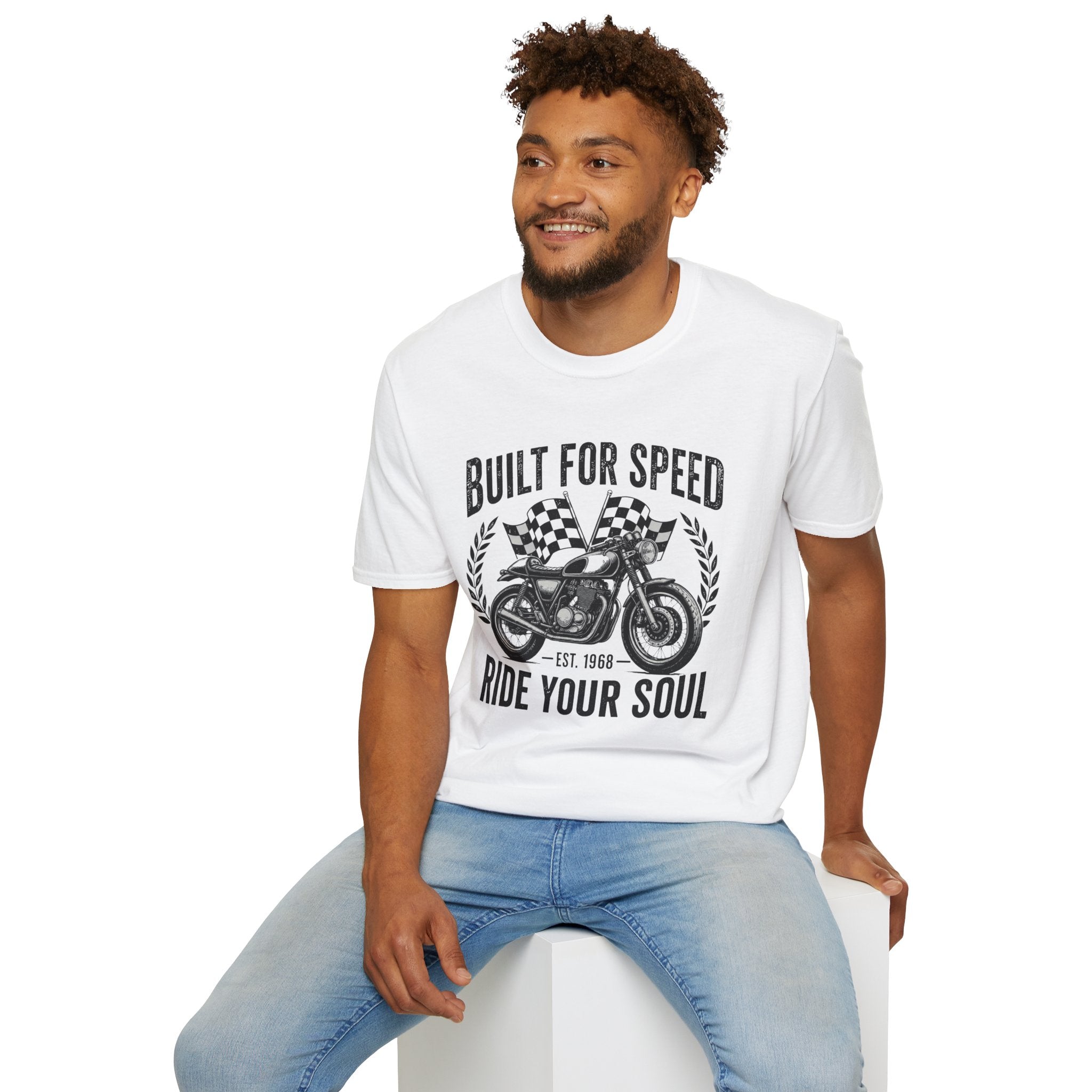 "Built for Speed, Ride Your Soul" Vintage Bike Tee