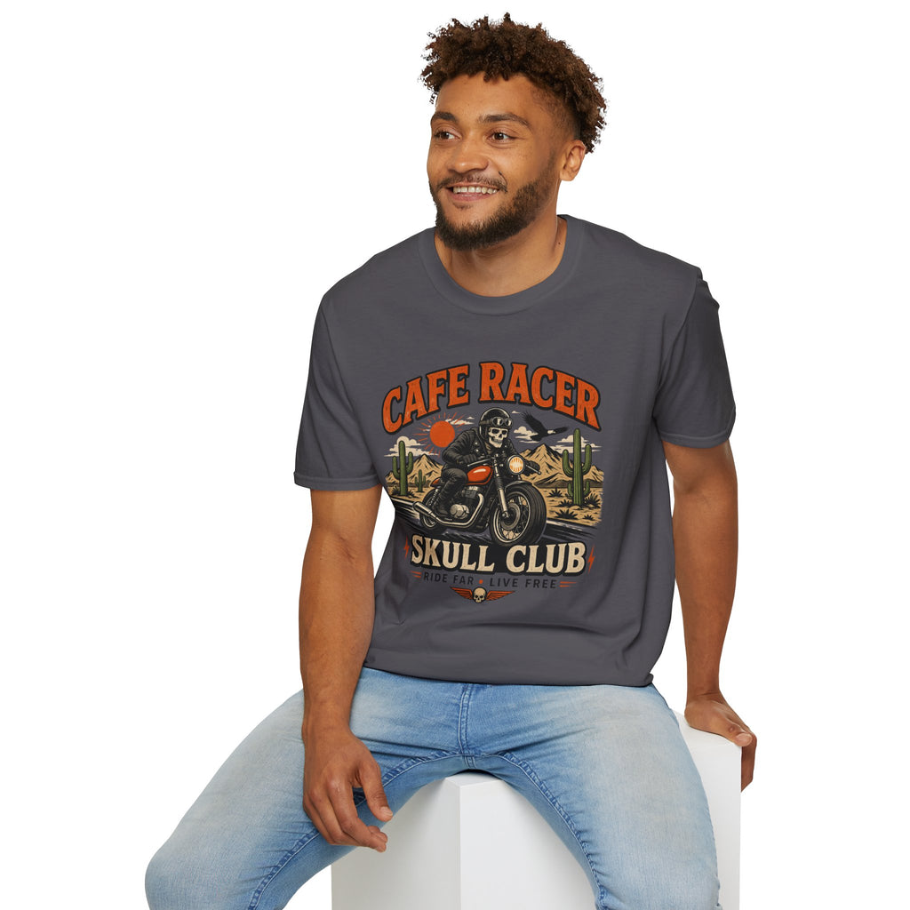 Cafe Racer Skull Club T-Shirt