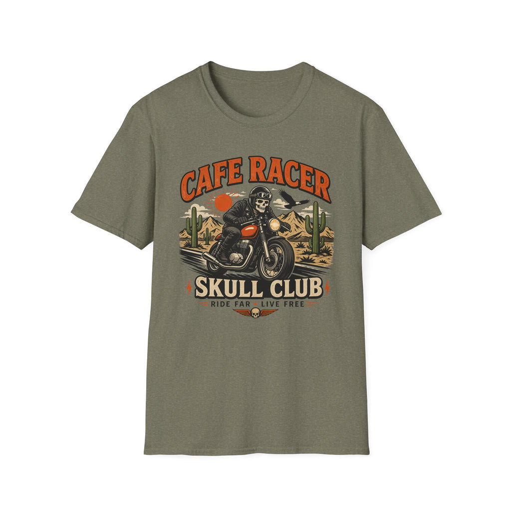 Cafe Racer Skull Club T-Shirt