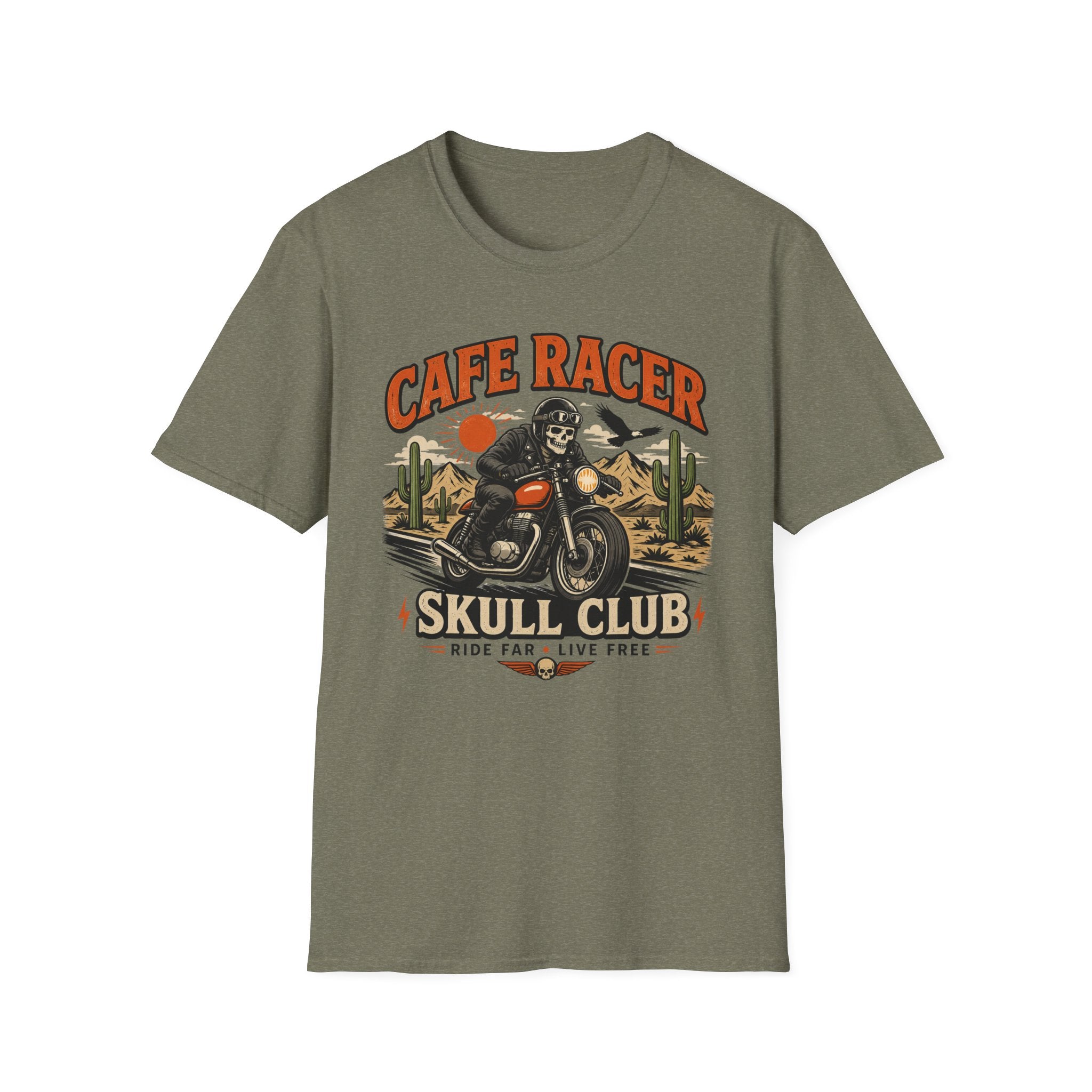 Cafe Racer Skull Club T-Shirt