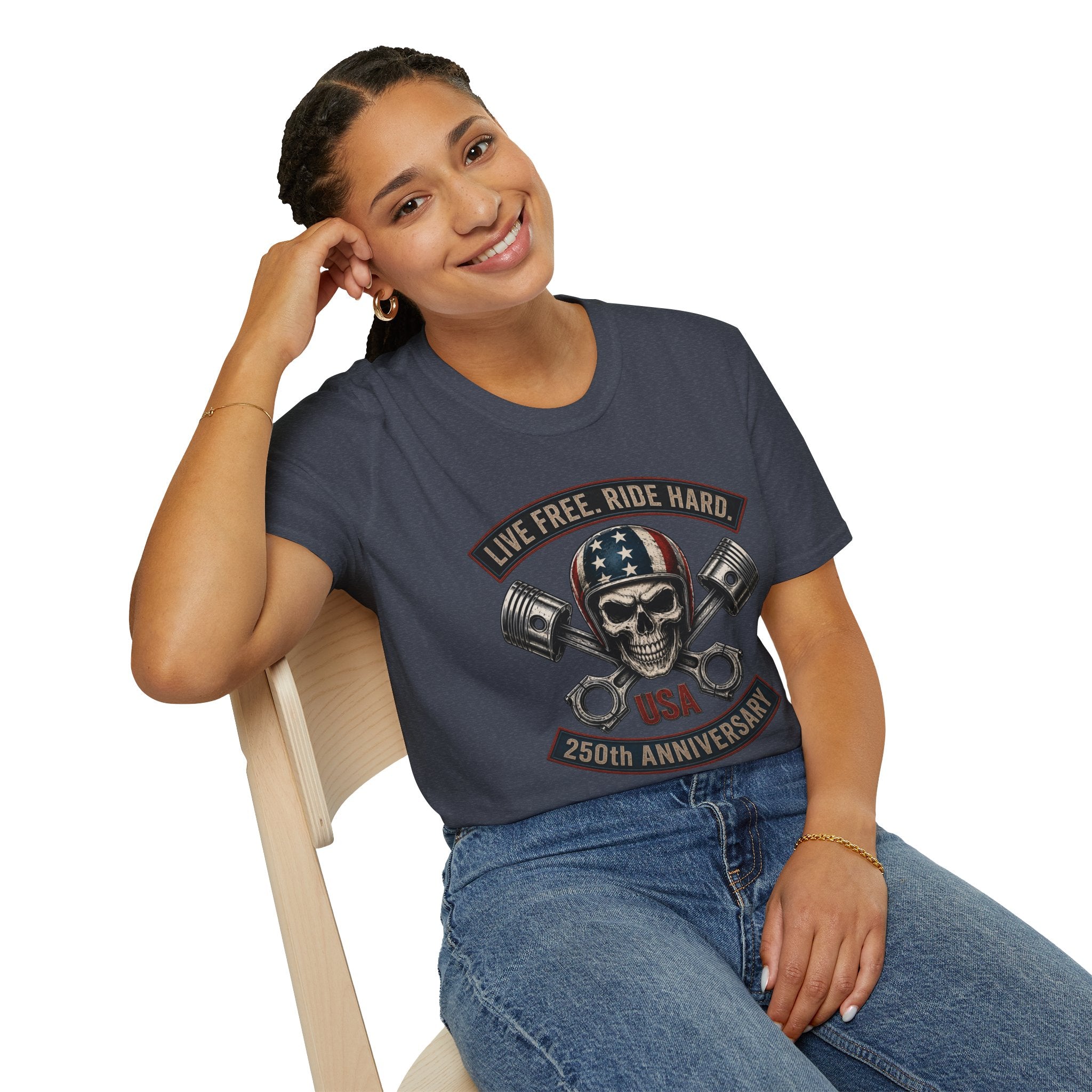 LIVE FREE RIDE HARD - 250TH ANNIVERSARY T-SHIRT