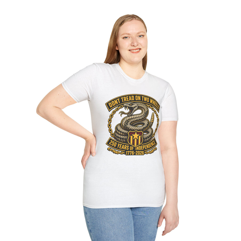 DON'T TREAD ON TWO WHEELS T-SHIRT