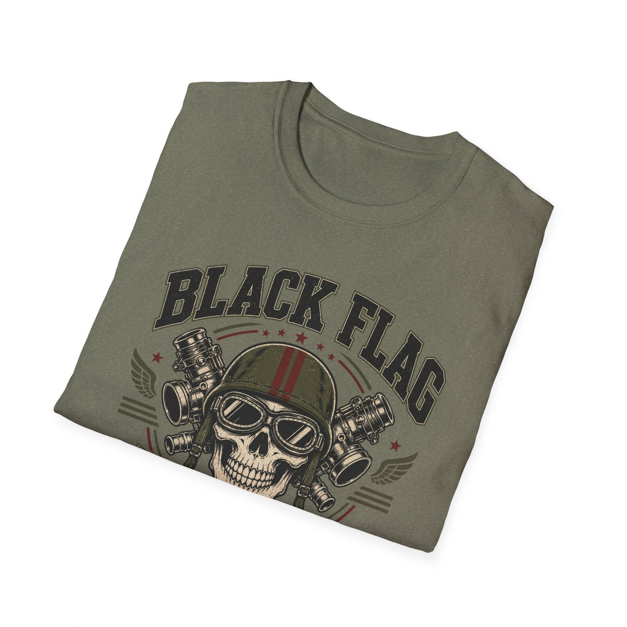 Black Flag Riders Skull T-Shirt