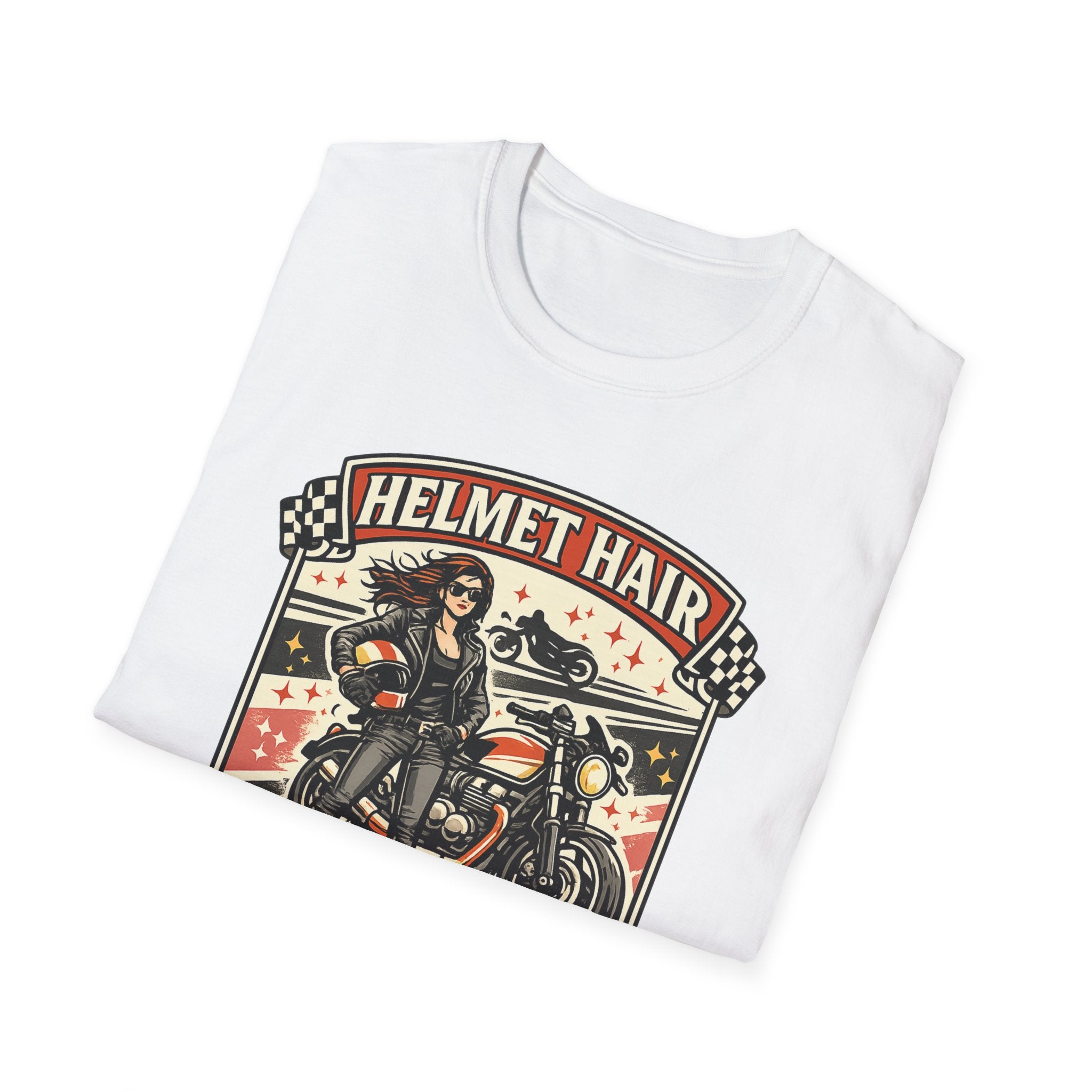 Helmet Hair Don't Care T-Shirt