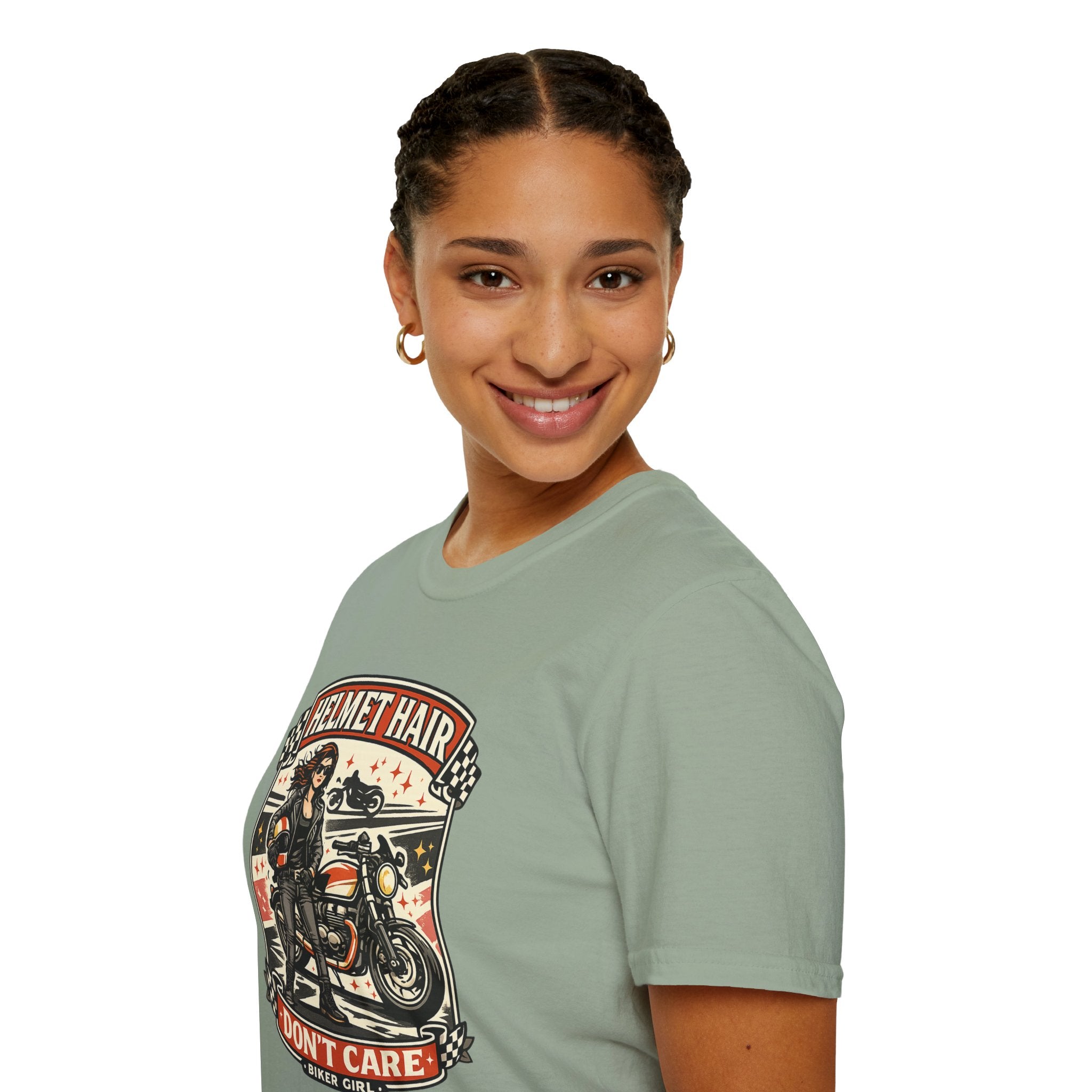 Helmet Hair Don't Care T-Shirt