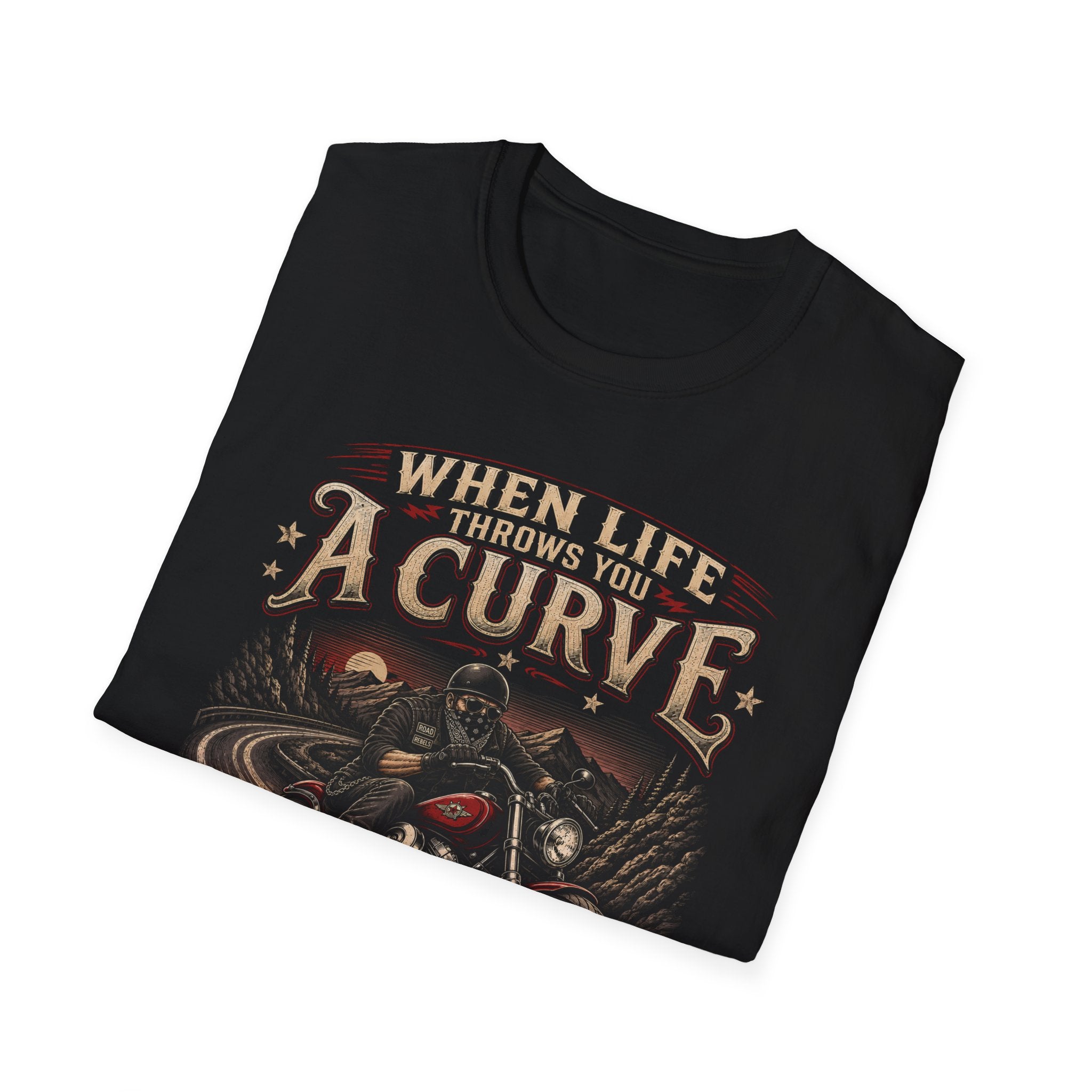 When Life Throws You A Curve Lean Into It T-Shirt