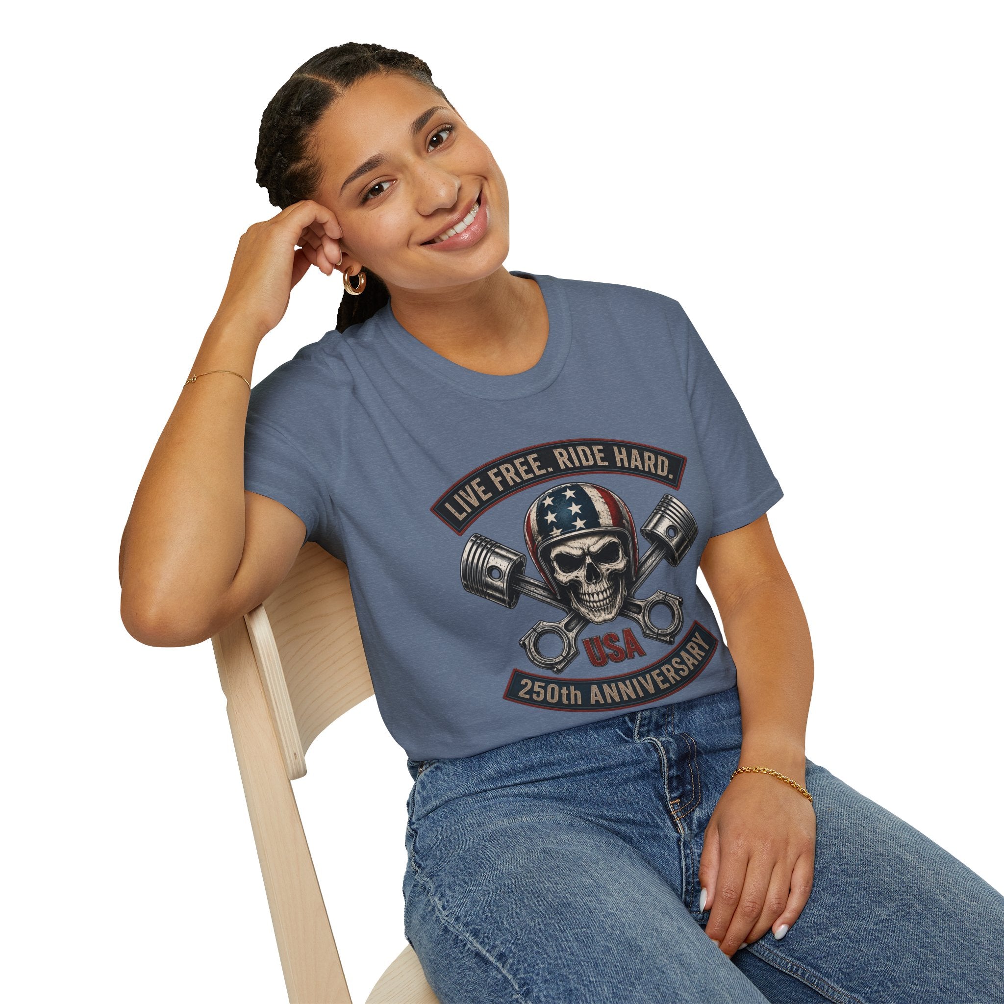 LIVE FREE RIDE HARD - 250TH ANNIVERSARY T-SHIRT