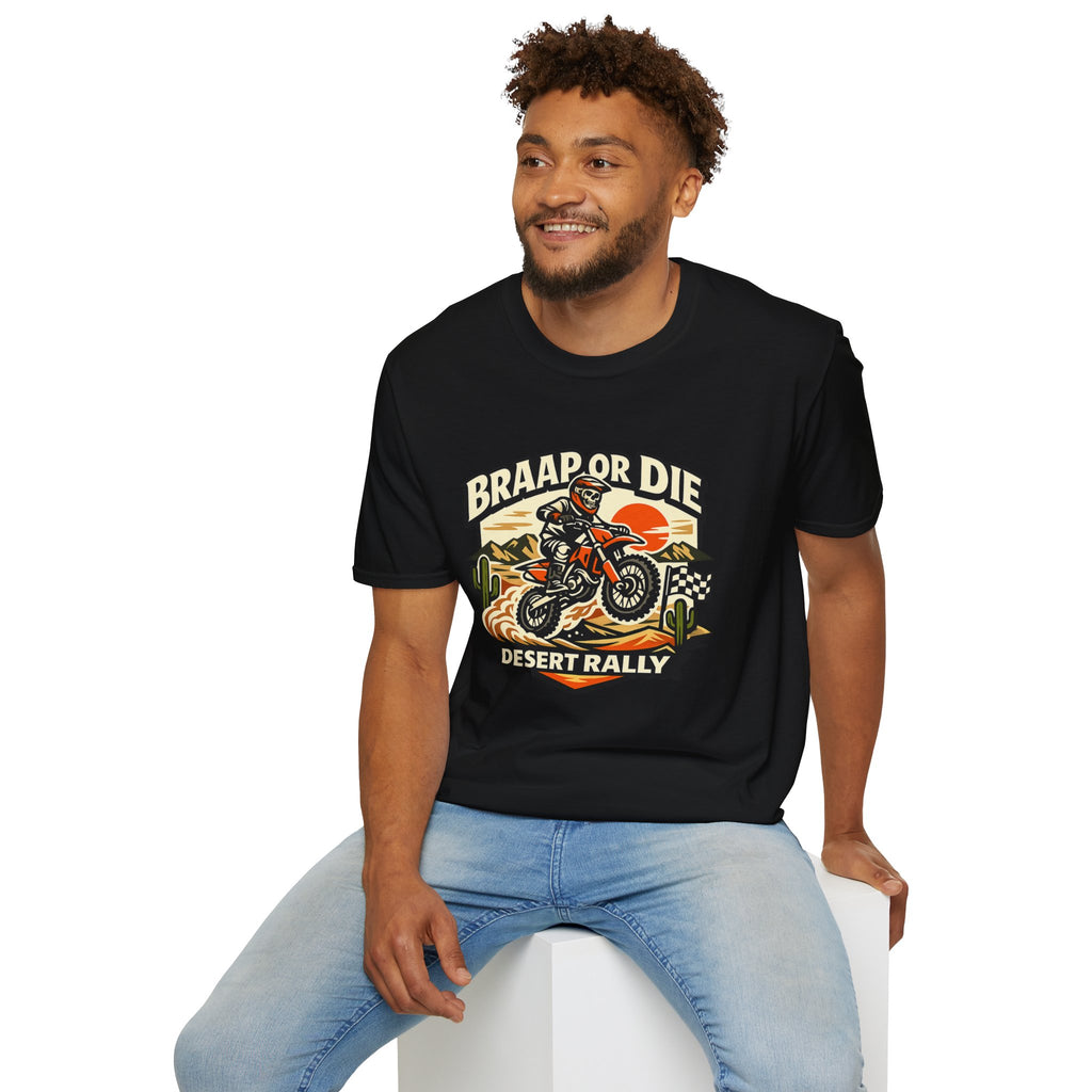 Desert Rally 'Braap or Die' Motorcycle T‑Shirt