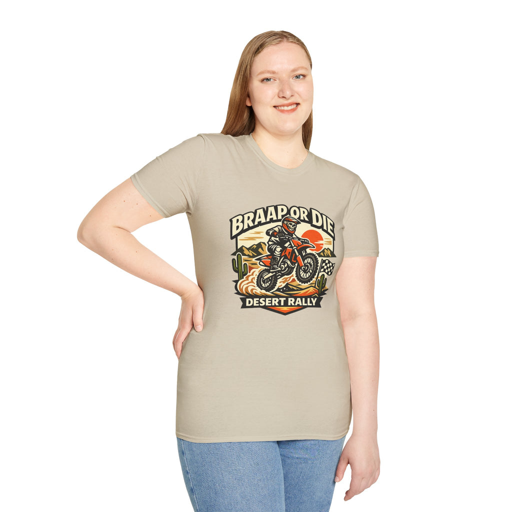 Desert Rally 'Braap or Die' Motorcycle T‑Shirt
