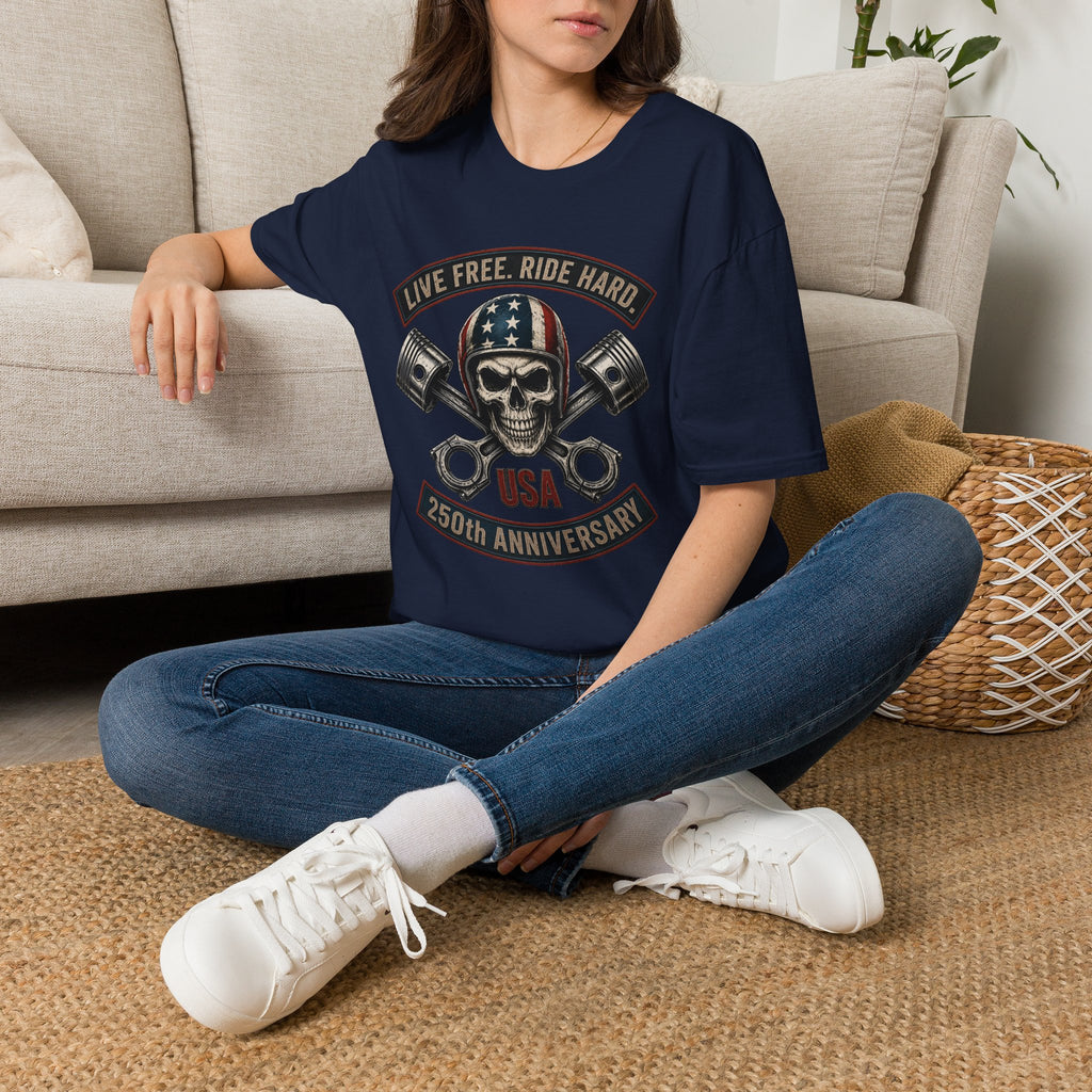 LIVE FREE RIDE HARD - 250TH ANNIVERSARY T-SHIRT