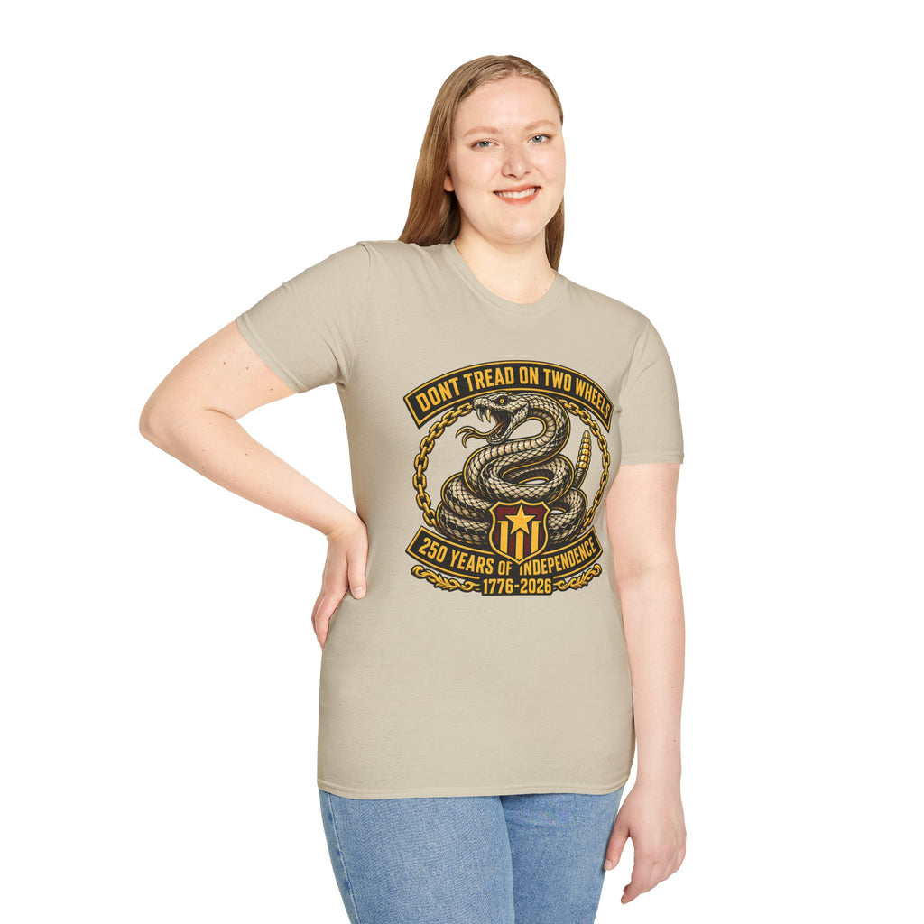DON'T TREAD ON TWO WHEELS T-SHIRT