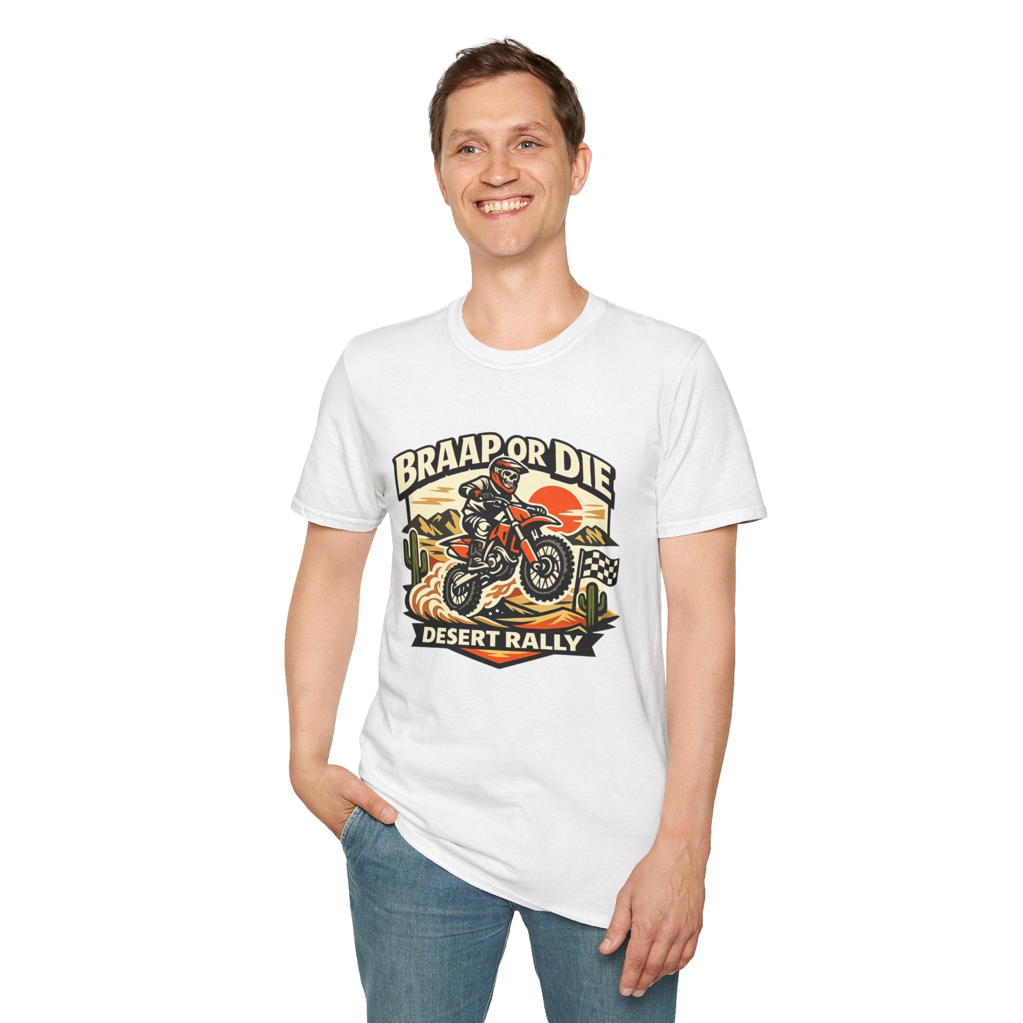 Desert Rally 'Braap or Die' Motorcycle T‑Shirt