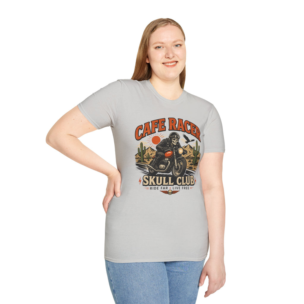 Cafe Racer Skull Club T-Shirt