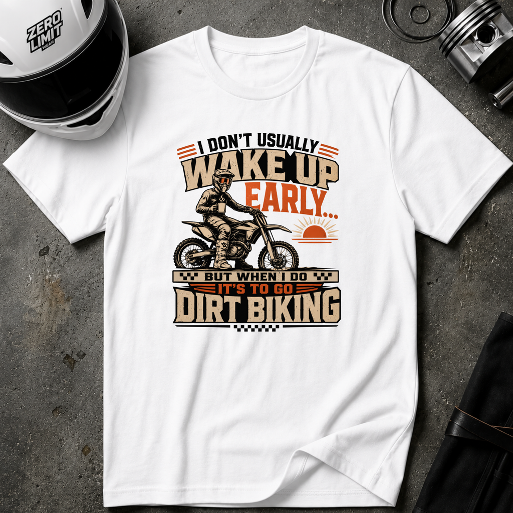 I Don't Usually Wake Up Early But I Do When It's To Go Dirt Biking T-Shirt