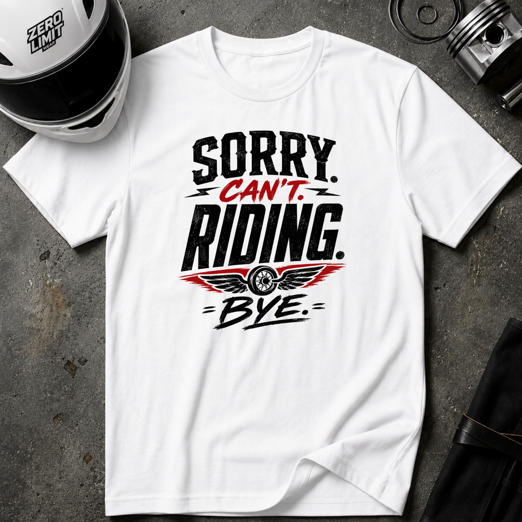 Sorry. Can't. Riding. Bye. T-Shirt