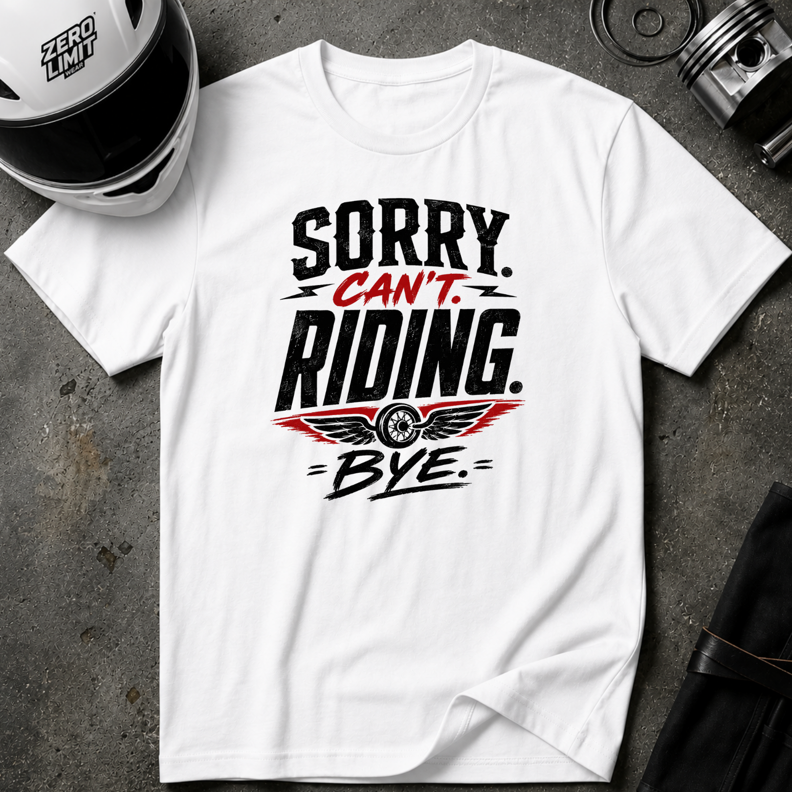 Sorry. Can't. Riding. Bye. T-Shirt
