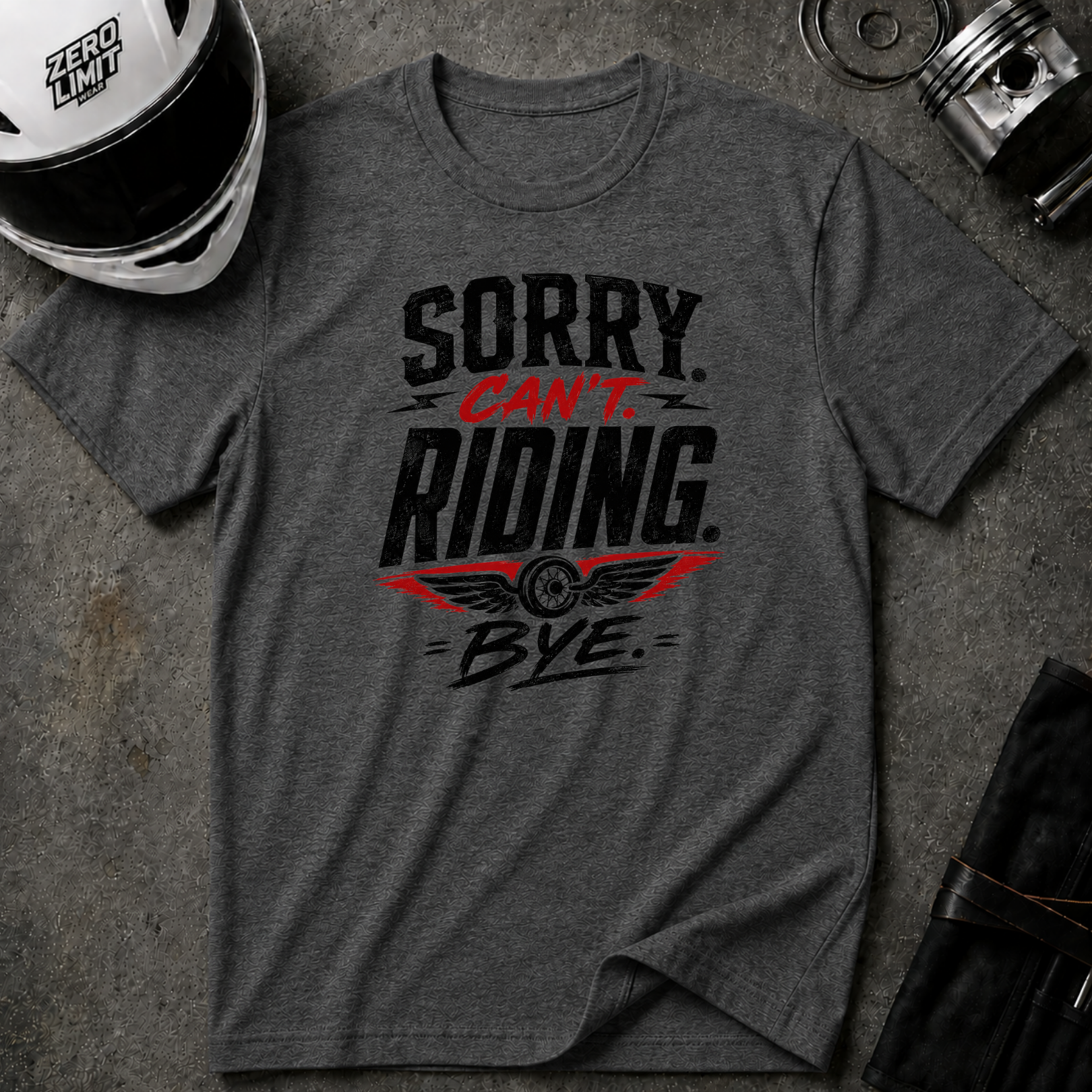 Sorry. Can't. Riding. Bye. T-Shirt