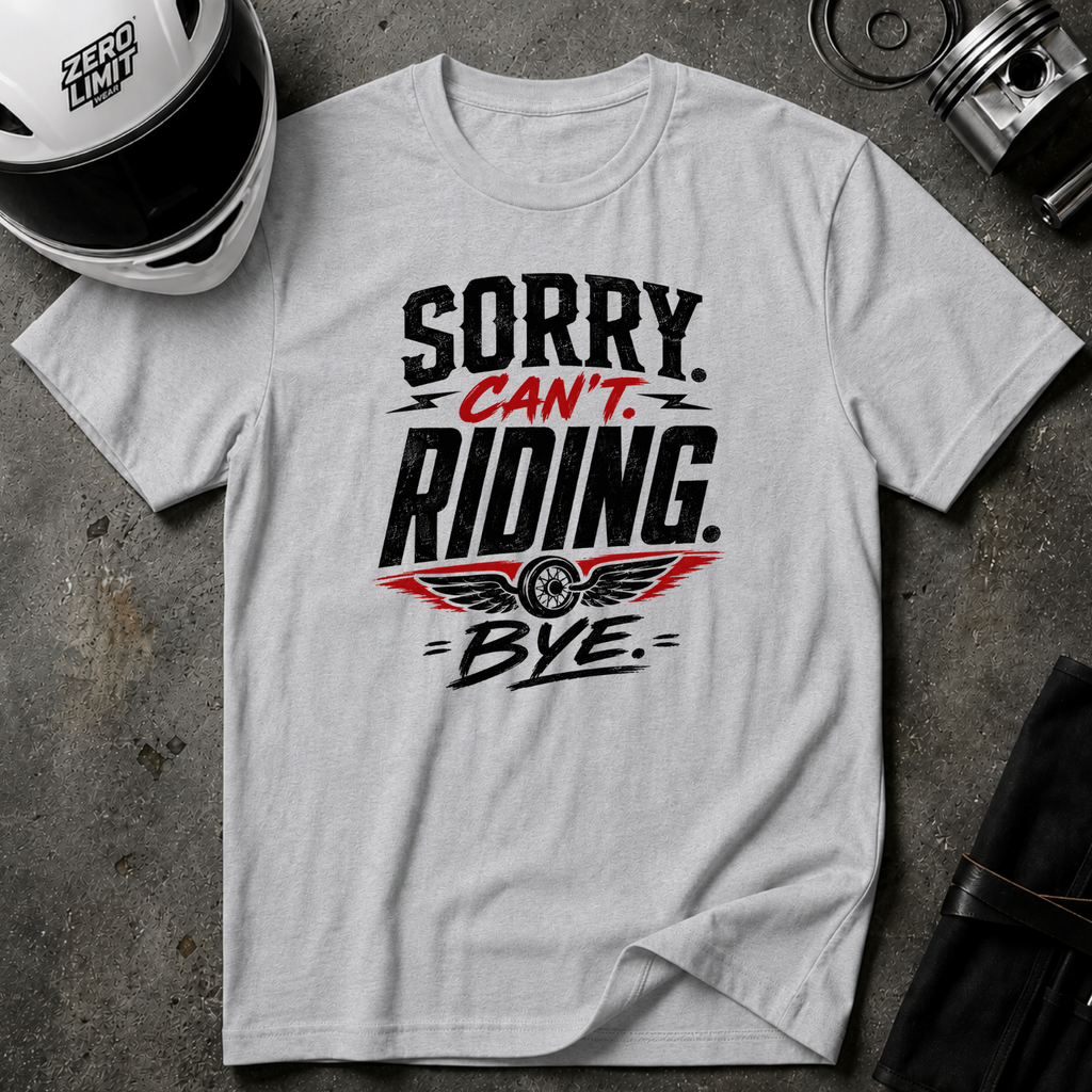 Sorry. Can't. Riding. Bye. T-Shirt