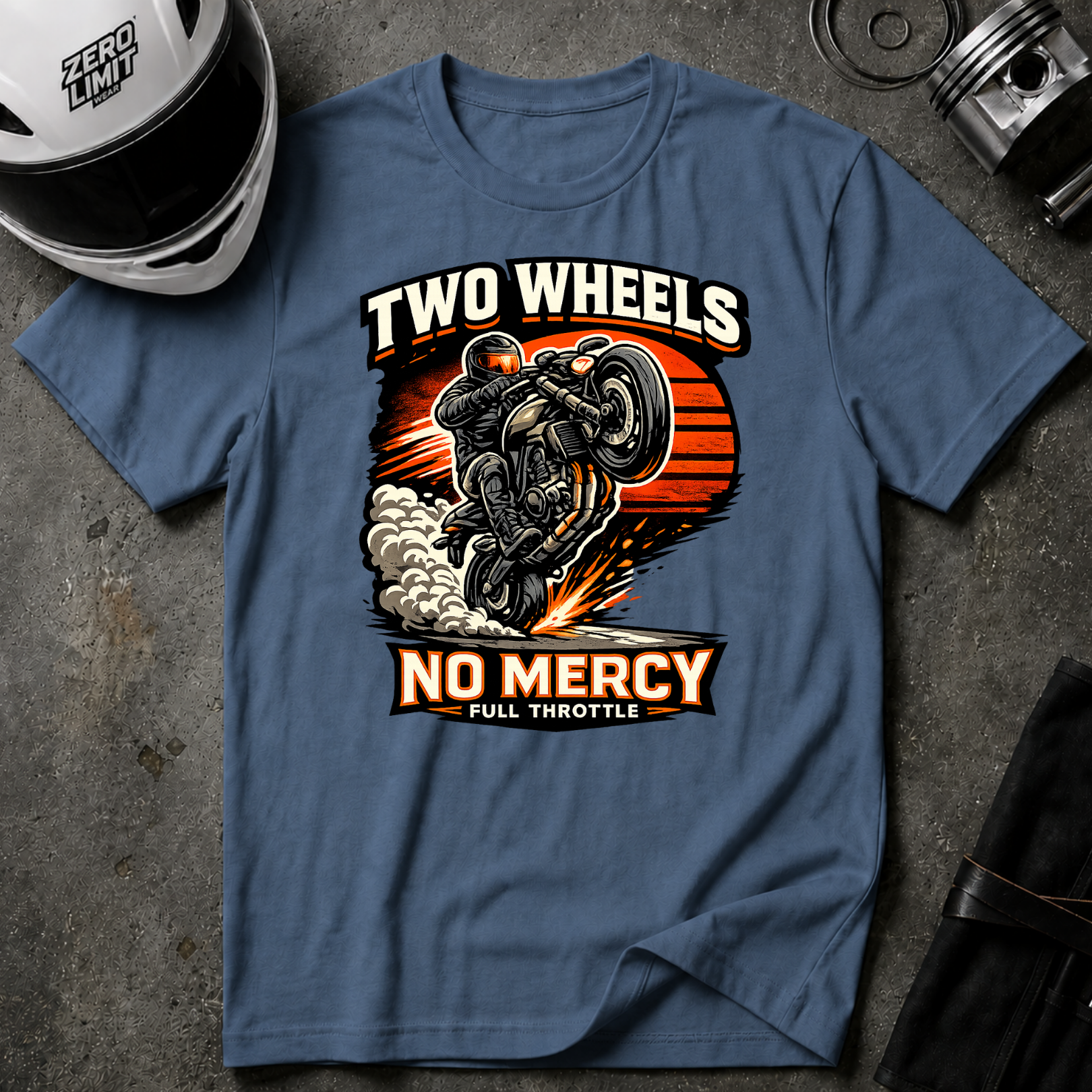 Two Wheels No Mercy T-Shirt