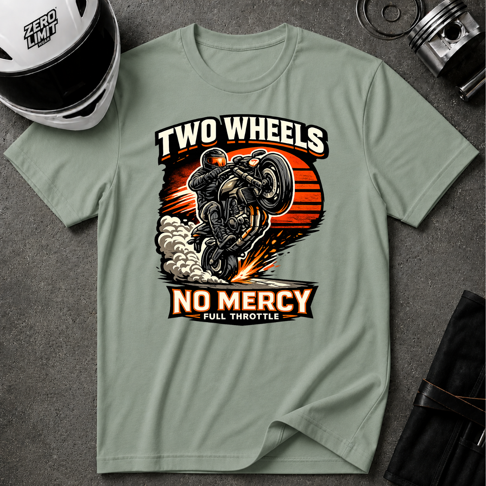 Two Wheels No Mercy T-Shirt