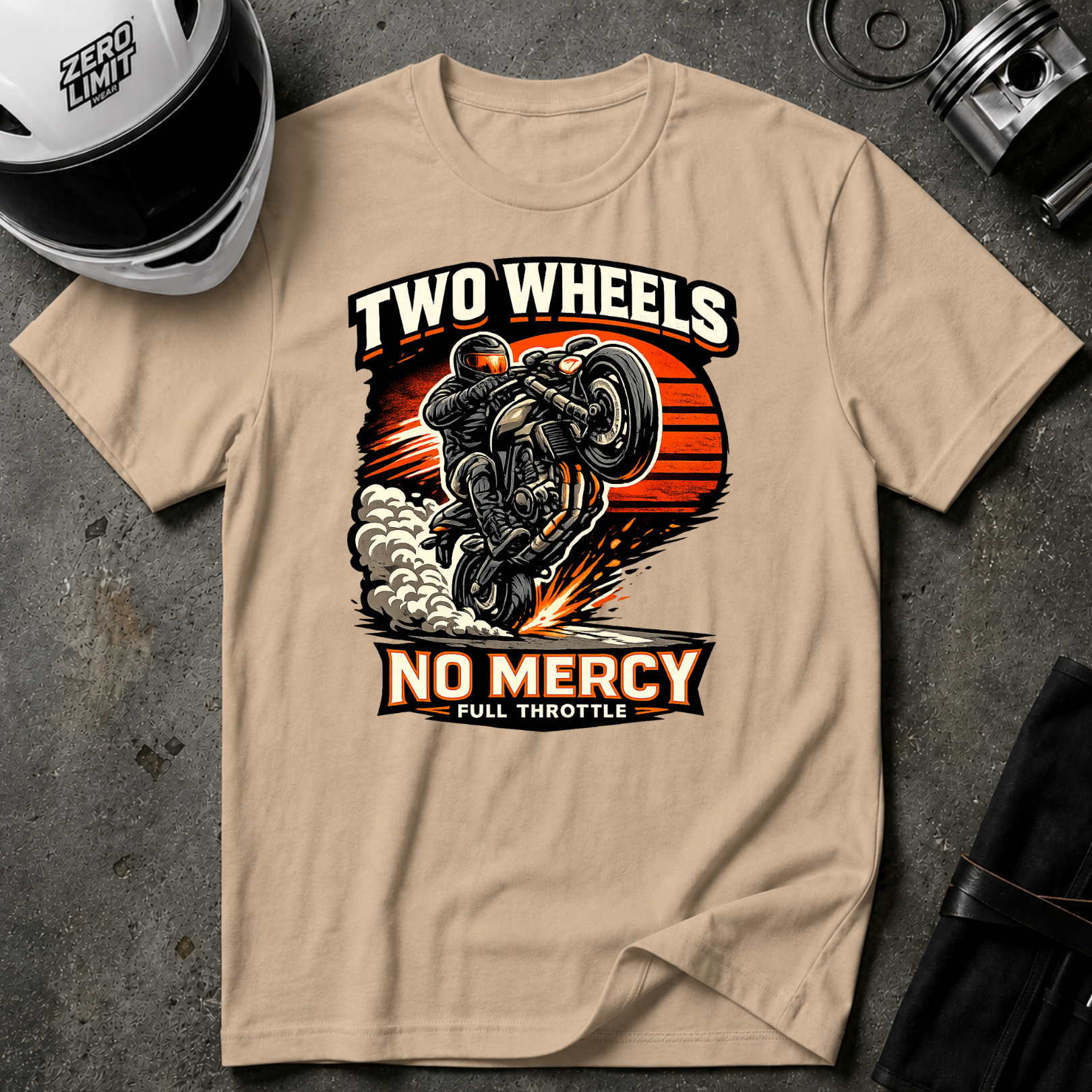 Two Wheels No Mercy T-Shirt