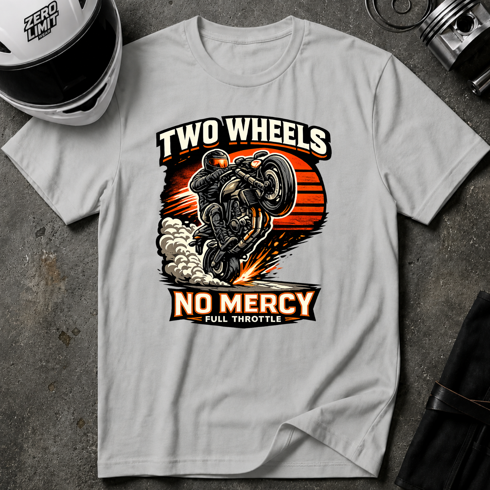 Two Wheels No Mercy T-Shirt