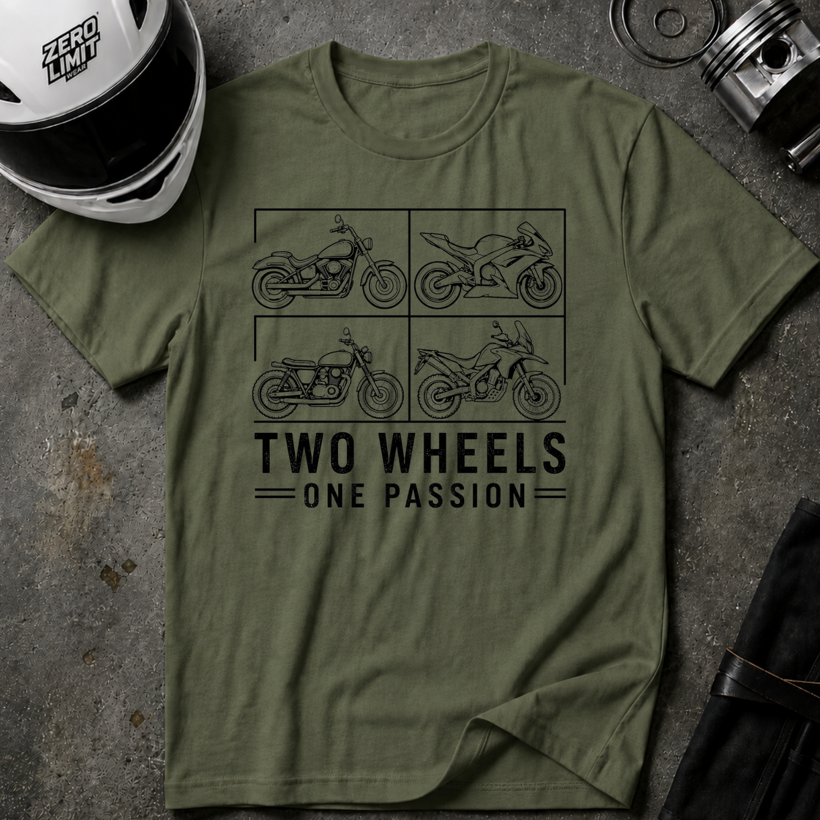 Two Wheels One Passion T-Shirt