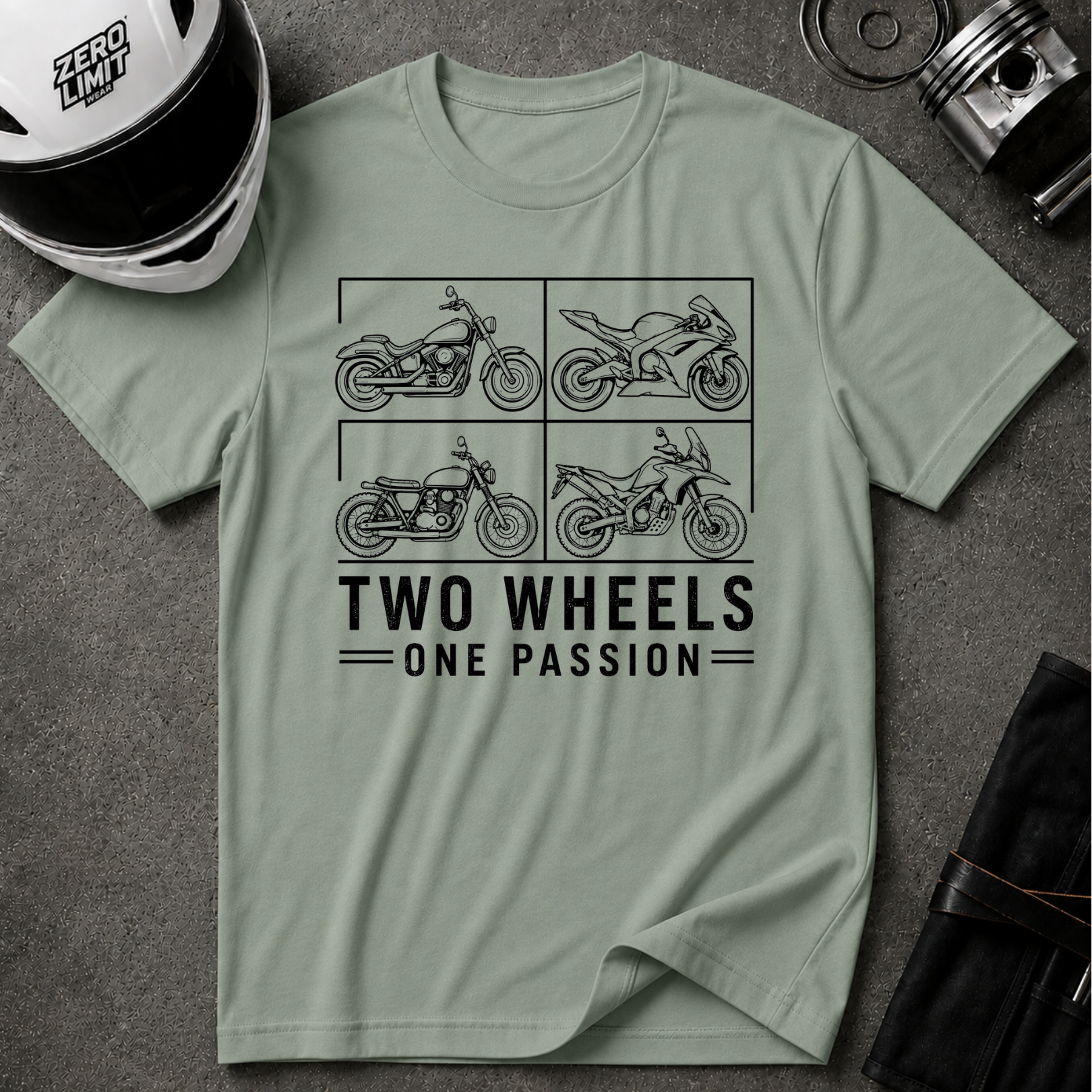Two Wheels One Passion T-Shirt