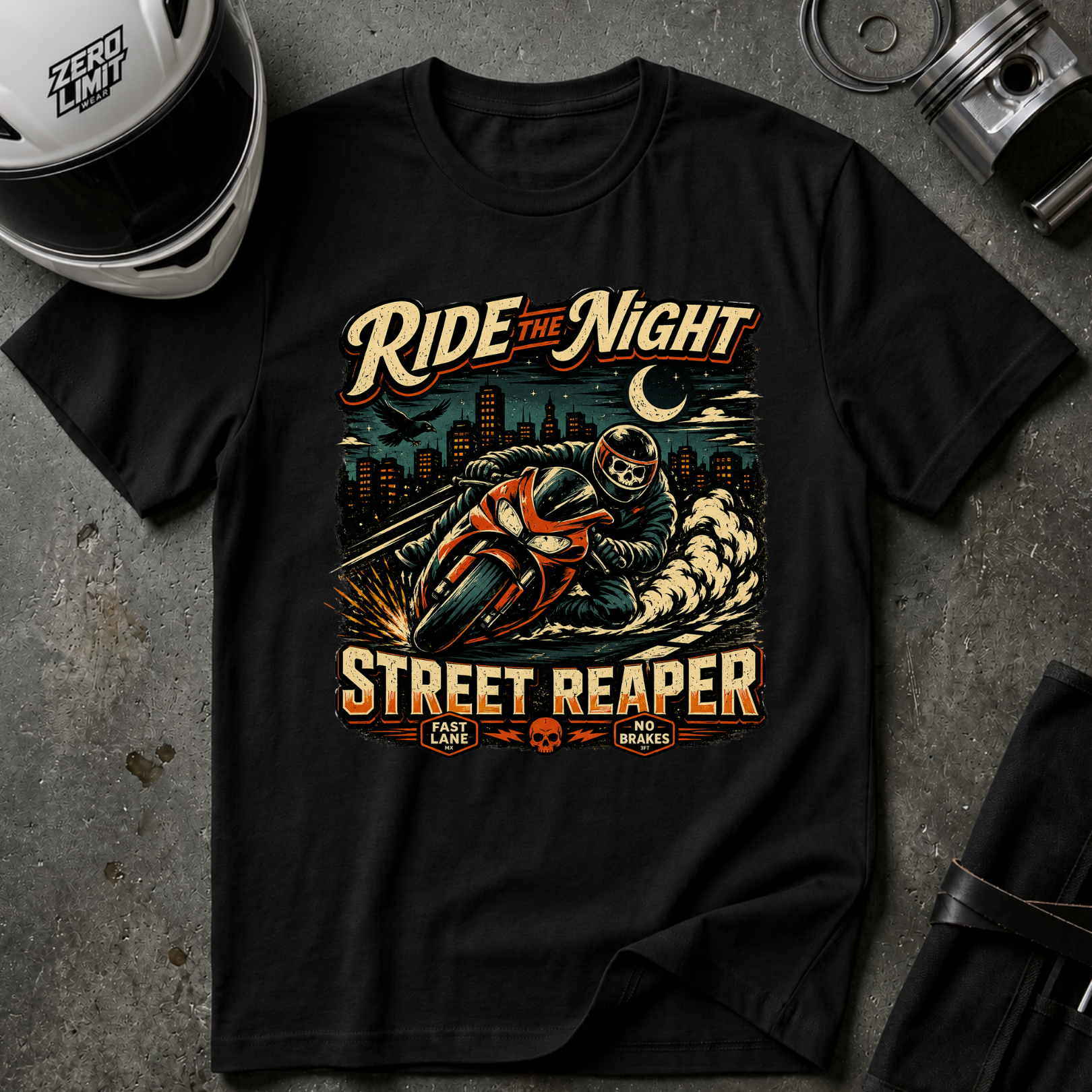 Ride The Night Street Reaper T-Shirt