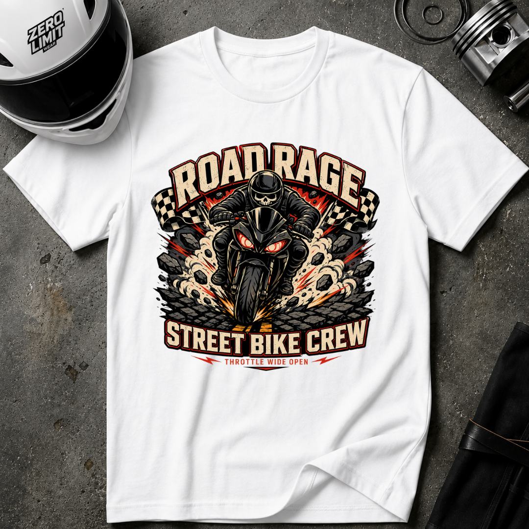 Road Rage Street Bike Crew T-Shirt