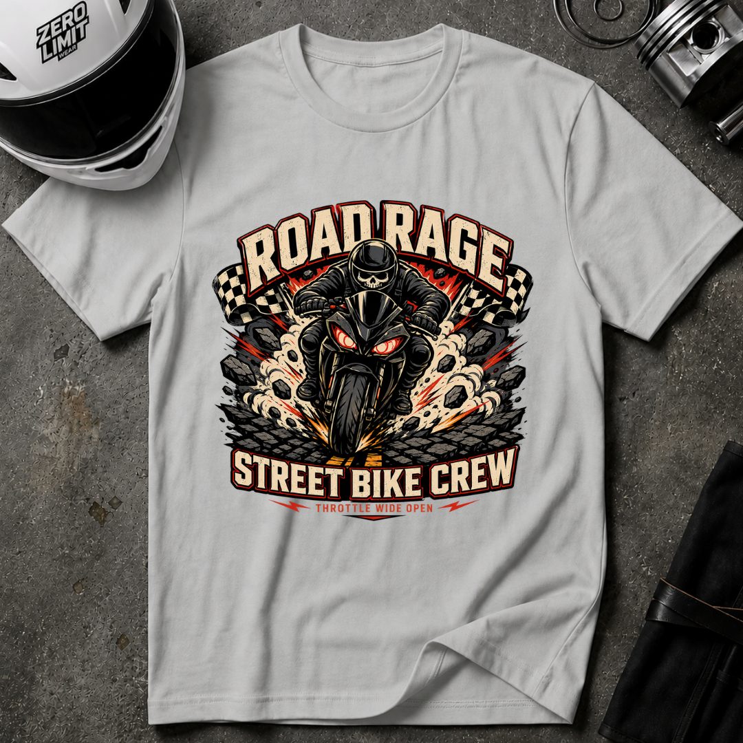 Road Rage Street Bike Crew T-Shirt