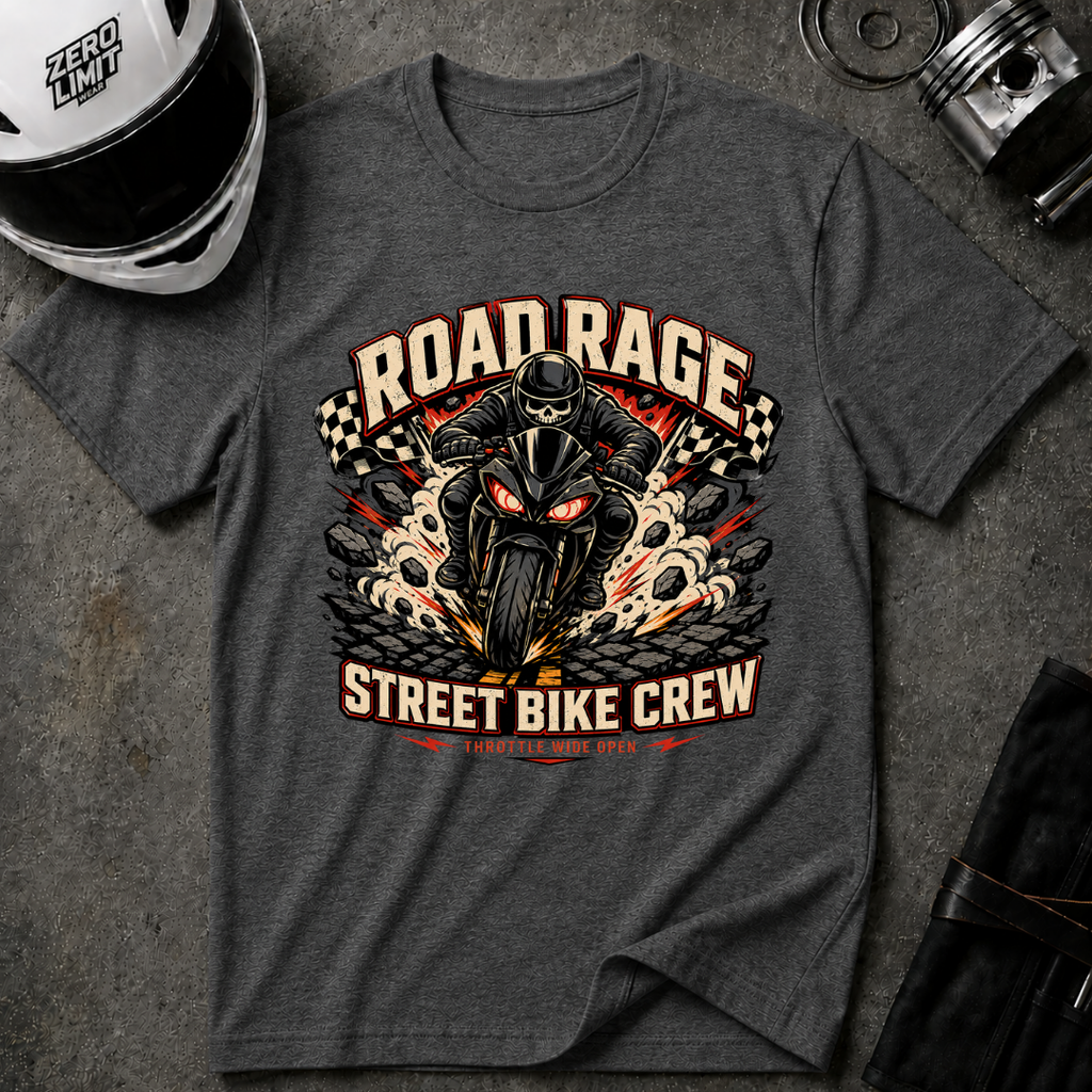 Road Rage Street Bike Crew T-Shirt