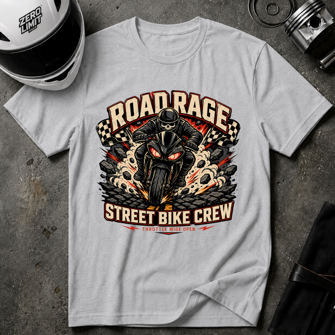 Road Rage Street Bike Crew T-Shirt